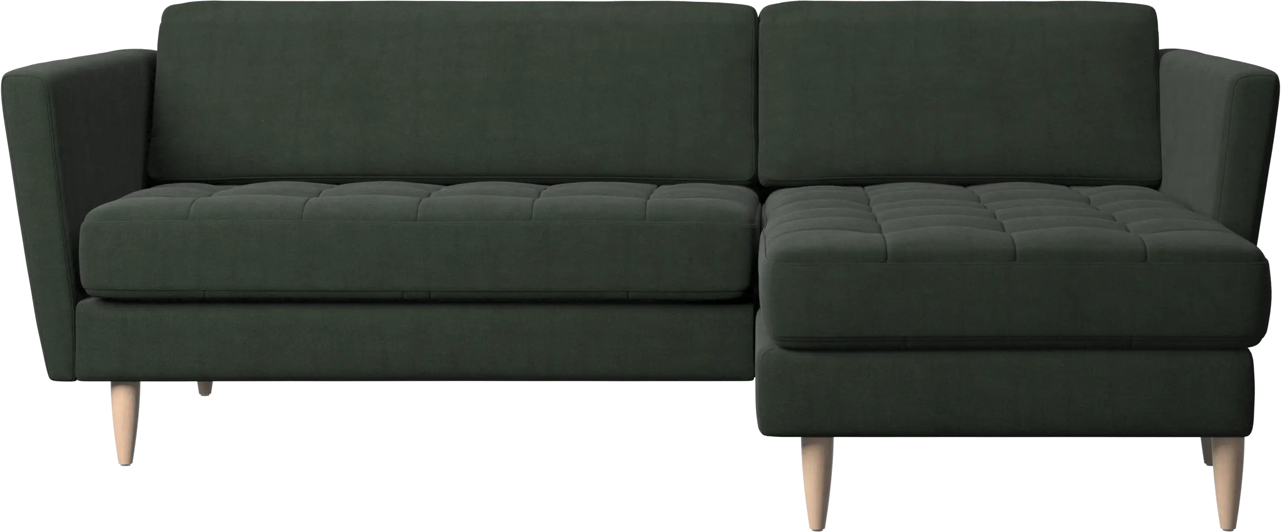 Osaka sofa with resting unit, tufted seat