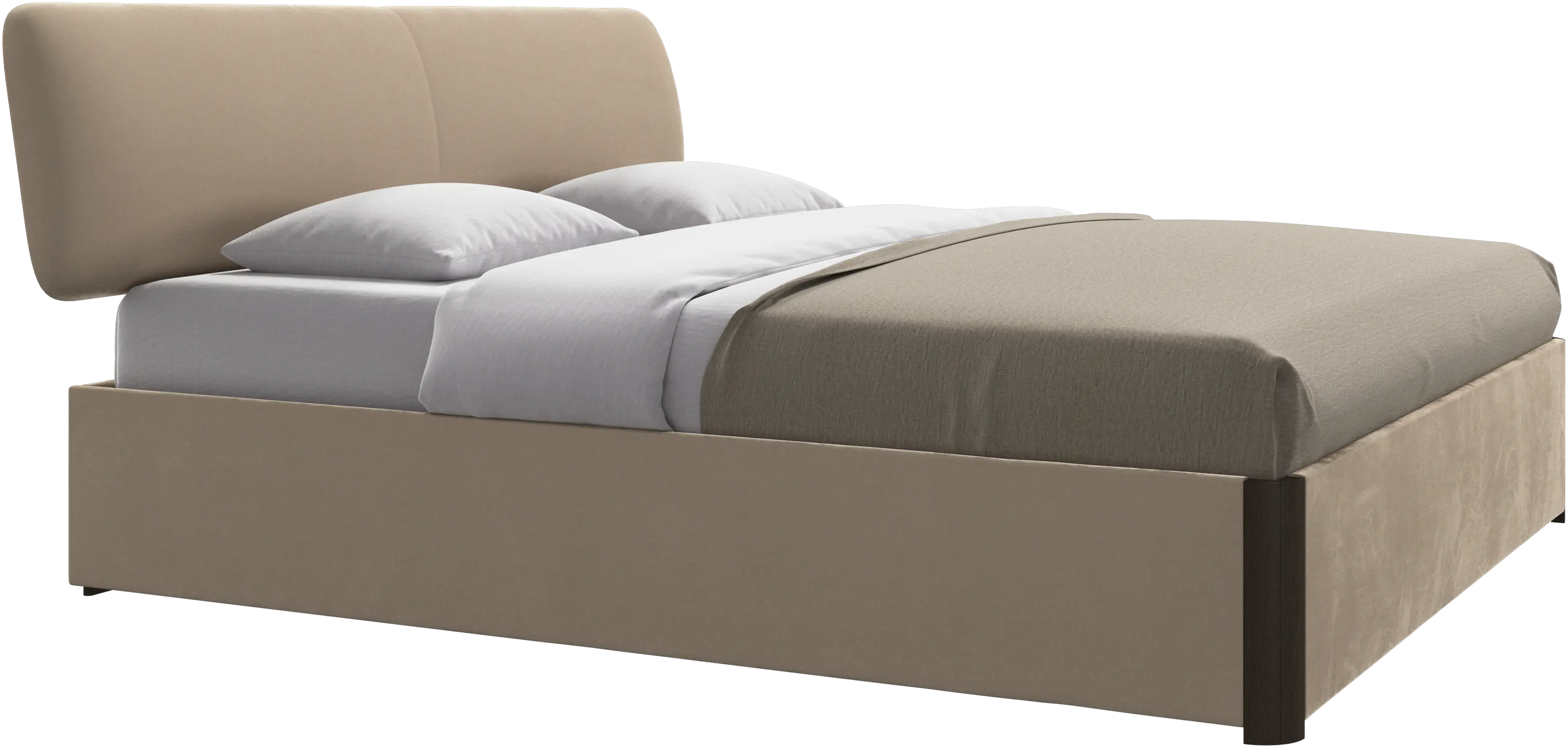 Element bed, bed-mounted headboard, with slats, excl. mattress