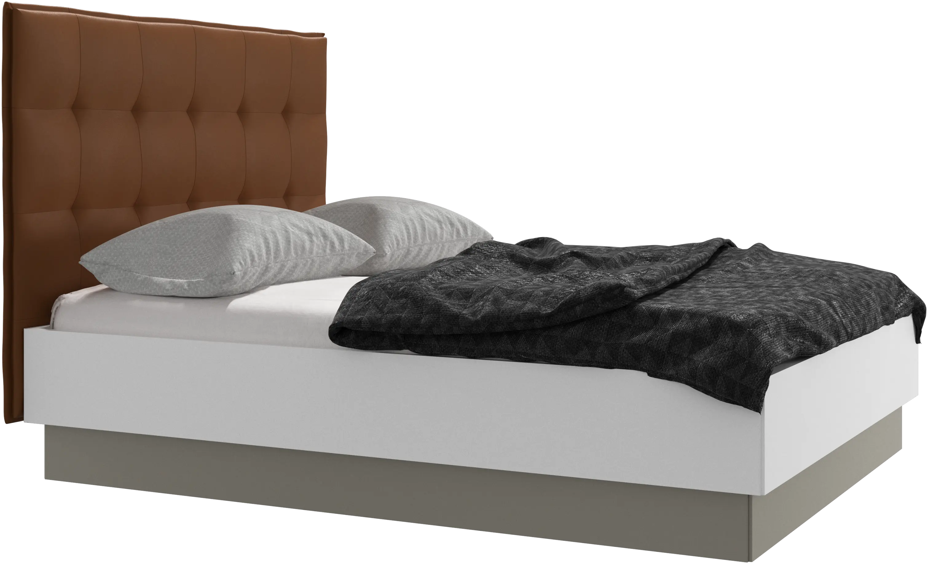 Cama con canapé Lugano, estructura elevable y tablado, no incluye colchón
