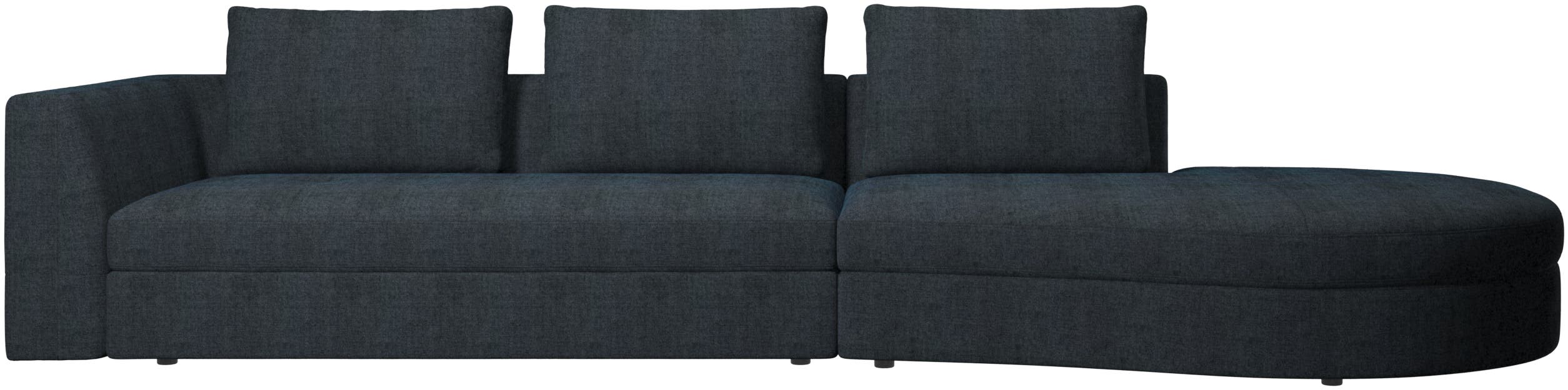 Bergamo sofa with round lounging unit,right