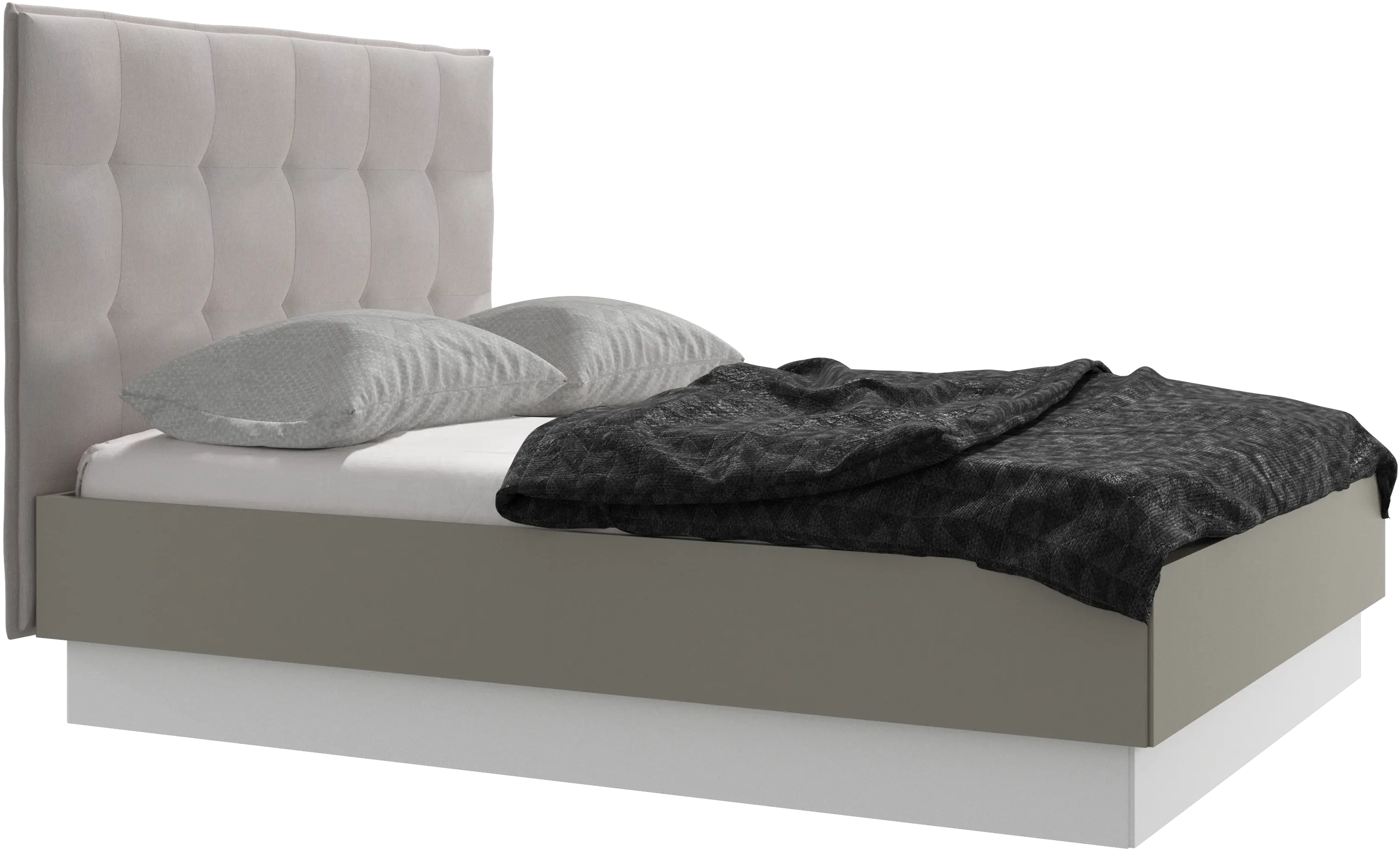 Lugano storage bed with lift-up frame and slats, excl. mattress