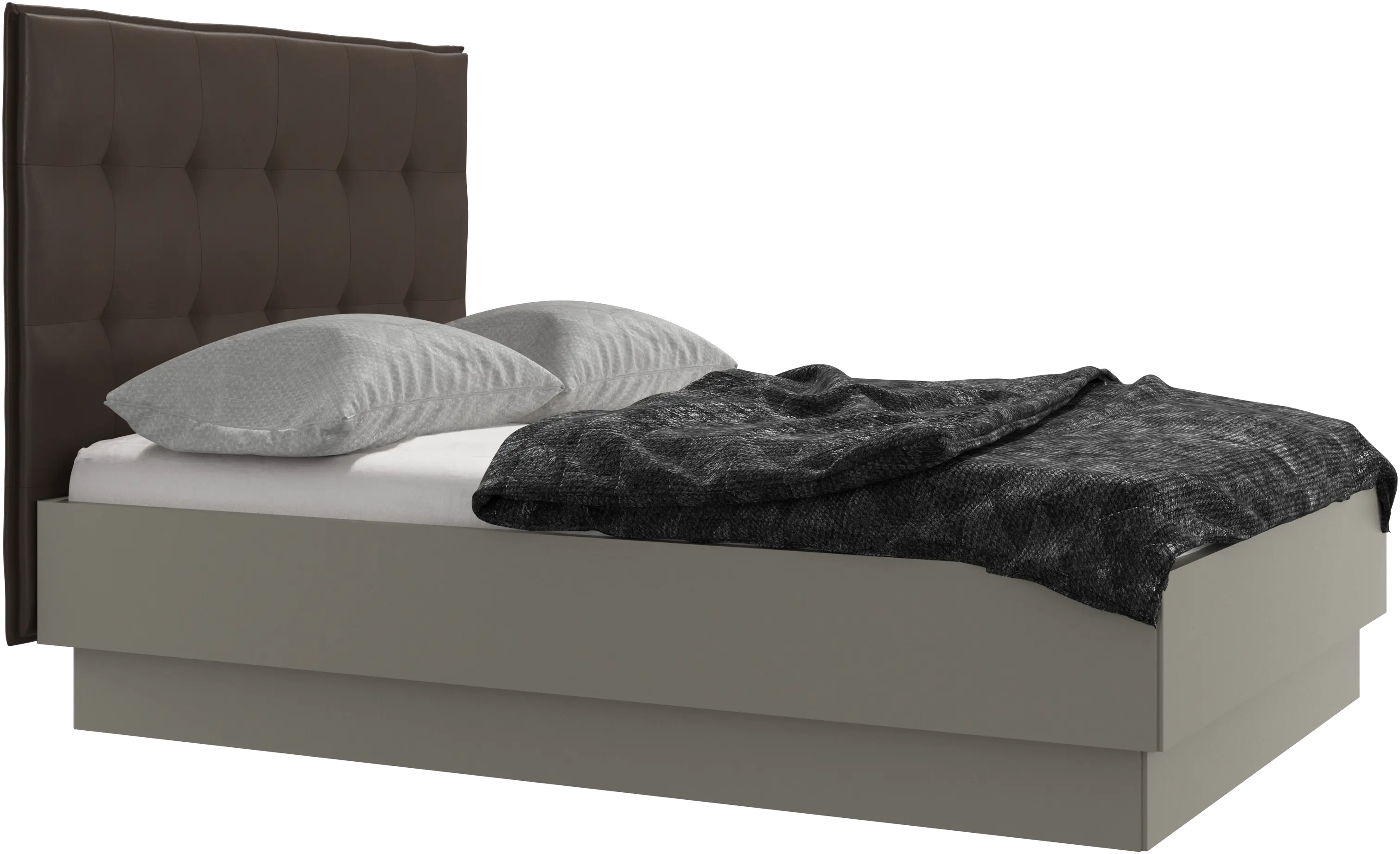 Lugano storage bed with lift-up frame and slats, excl. mattress