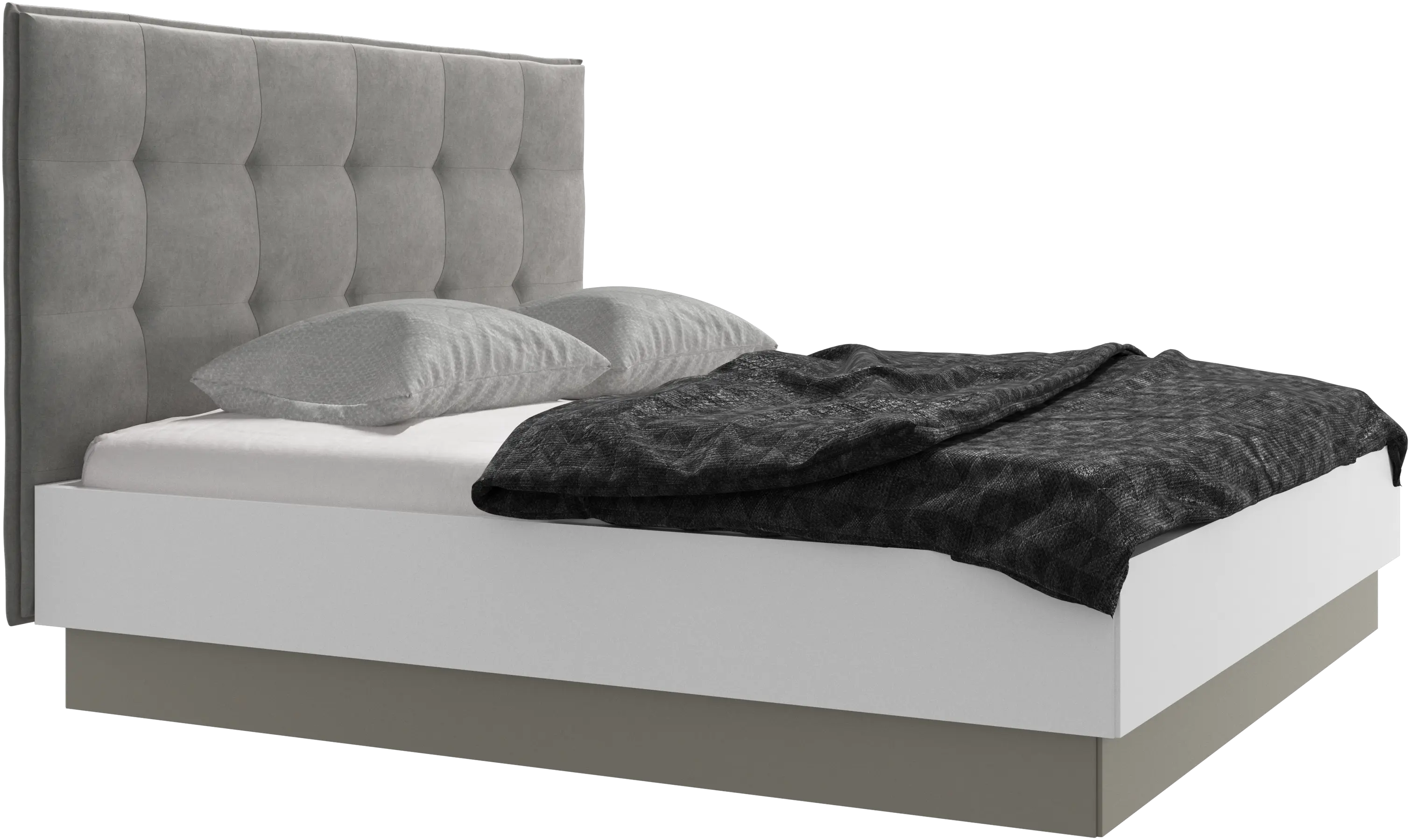 Lugano storage bed with lift-up frame and slats, excl. mattress