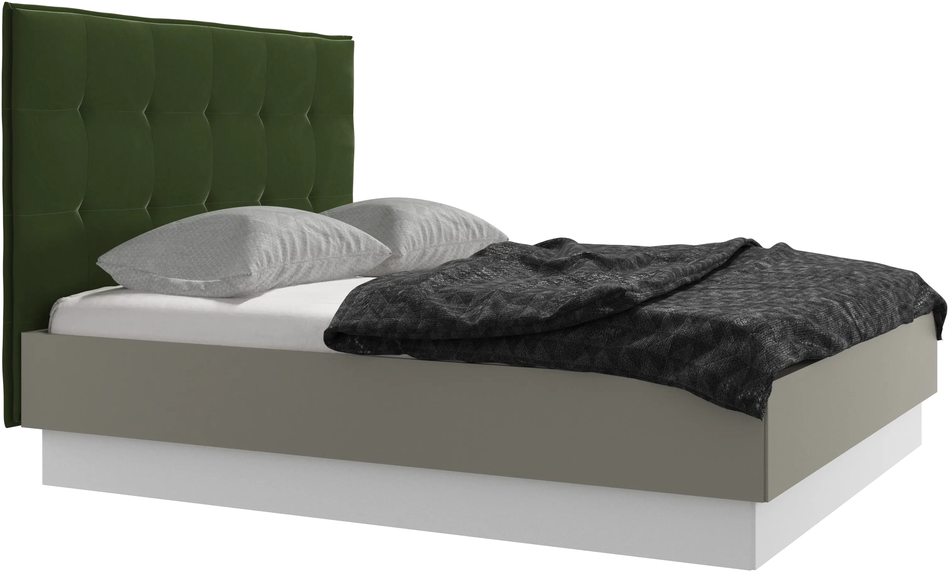 Cama con canapé Lugano, estructura elevable y tablado, no incluye colchón