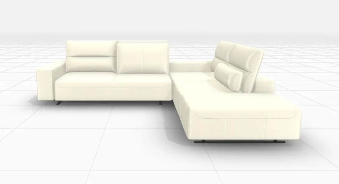 Sofas Hampton コーナーソファ （リクライニング機能＆左収納付き）