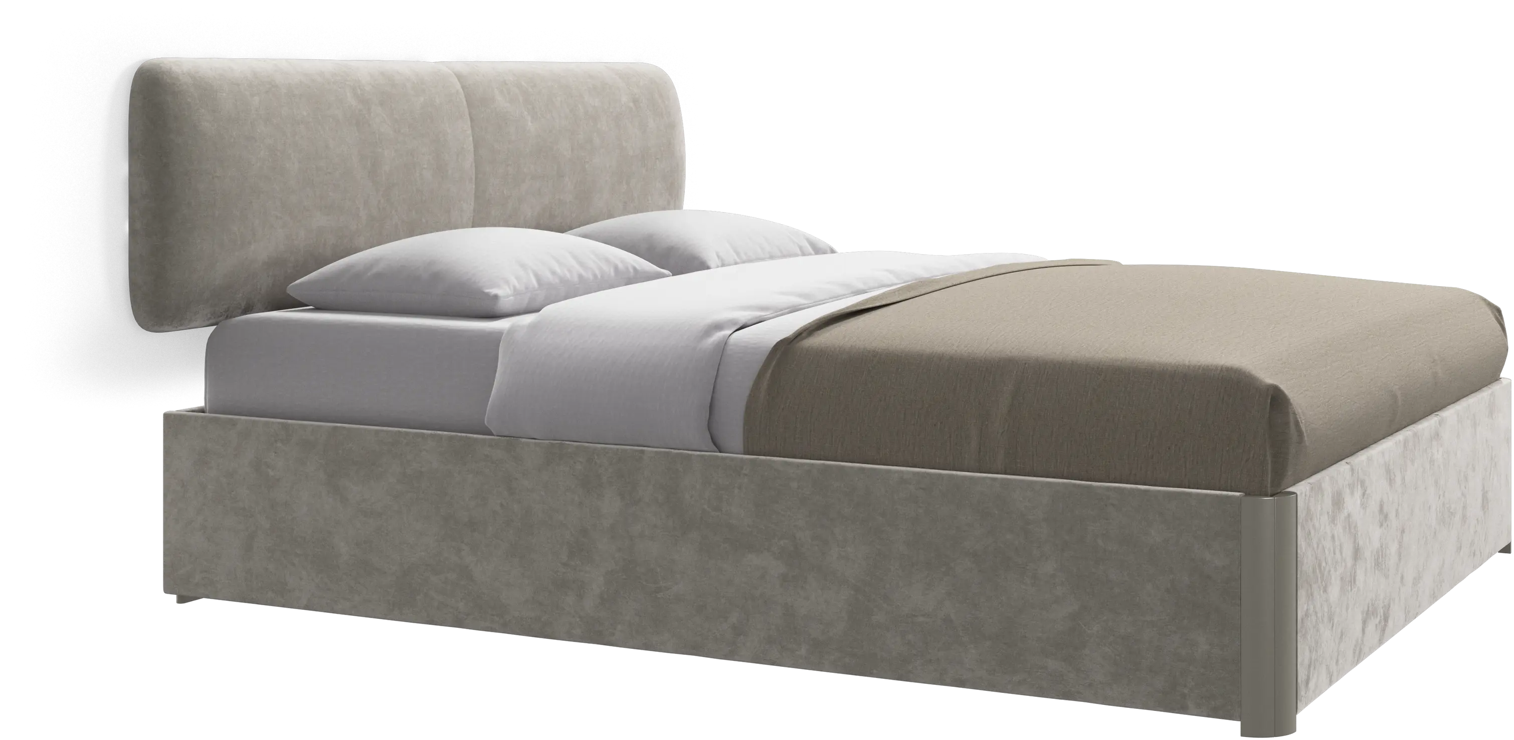 Element bed, wall-mounted headboard, with slats, excl. mattress
