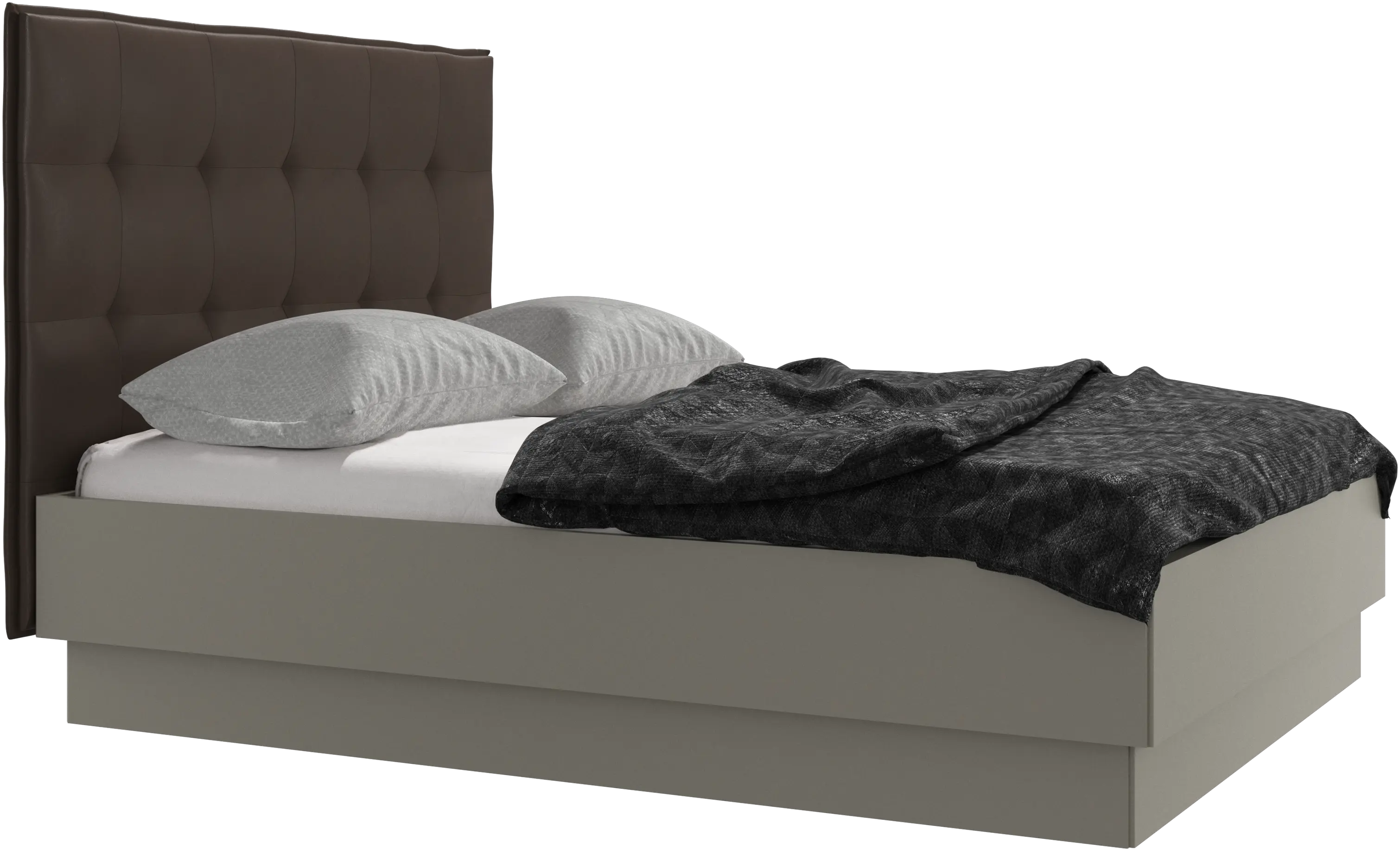Lugano storage bed with lift-up frame and slats, excl. mattress