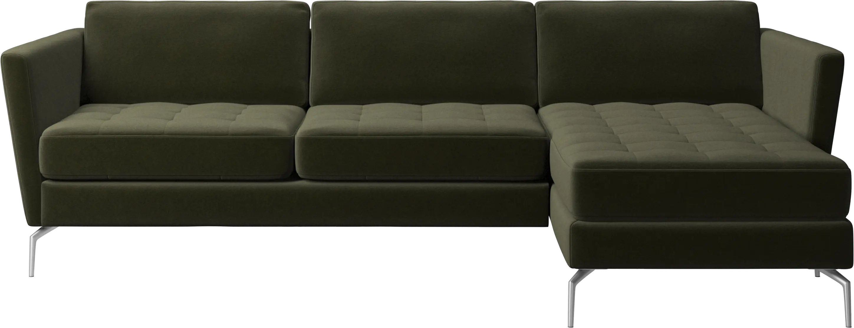 Osaka sofa with resting unit, tufted seat
