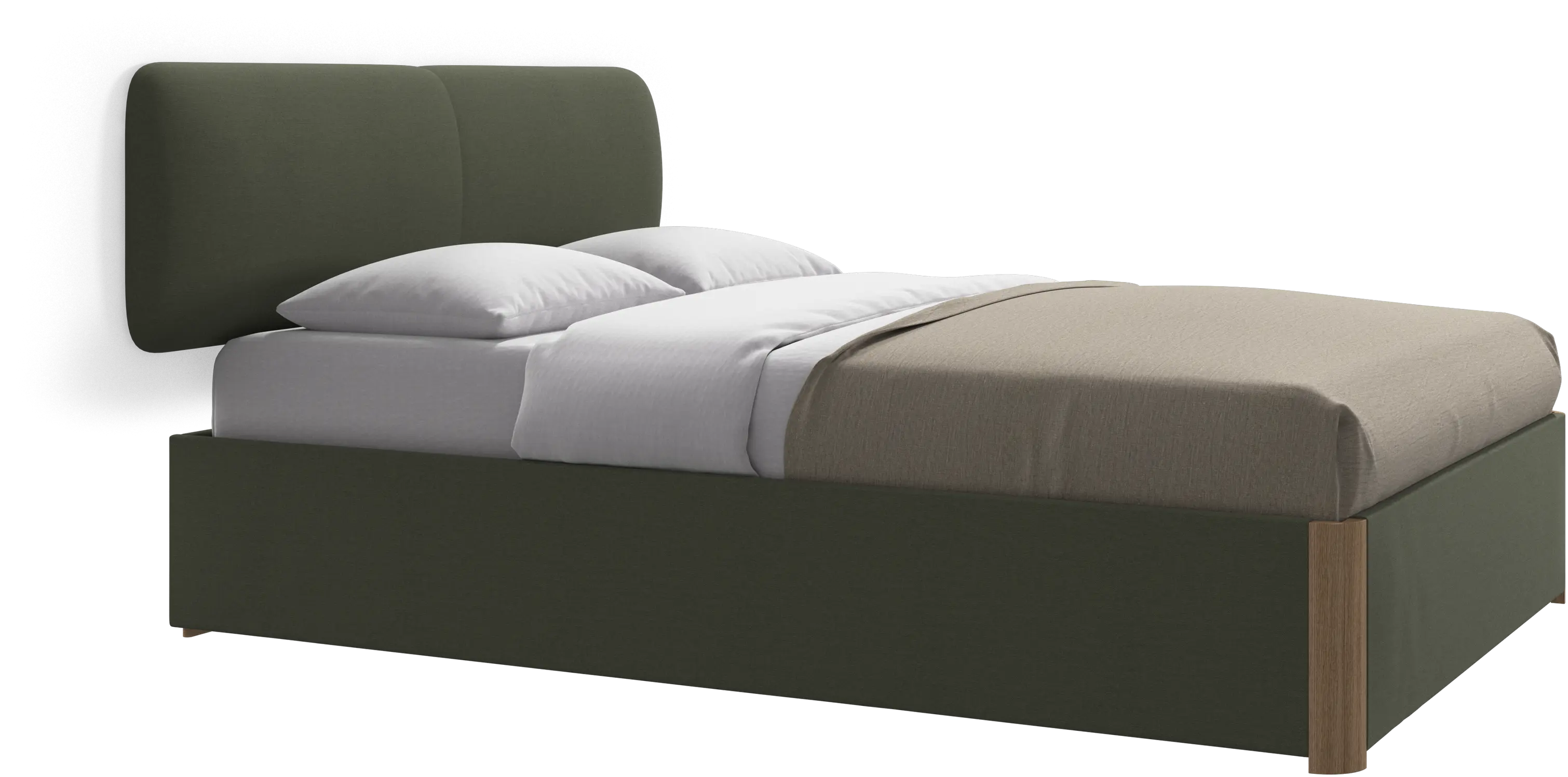 Element bed, wall-mounted headboard, with slats, excl. mattress