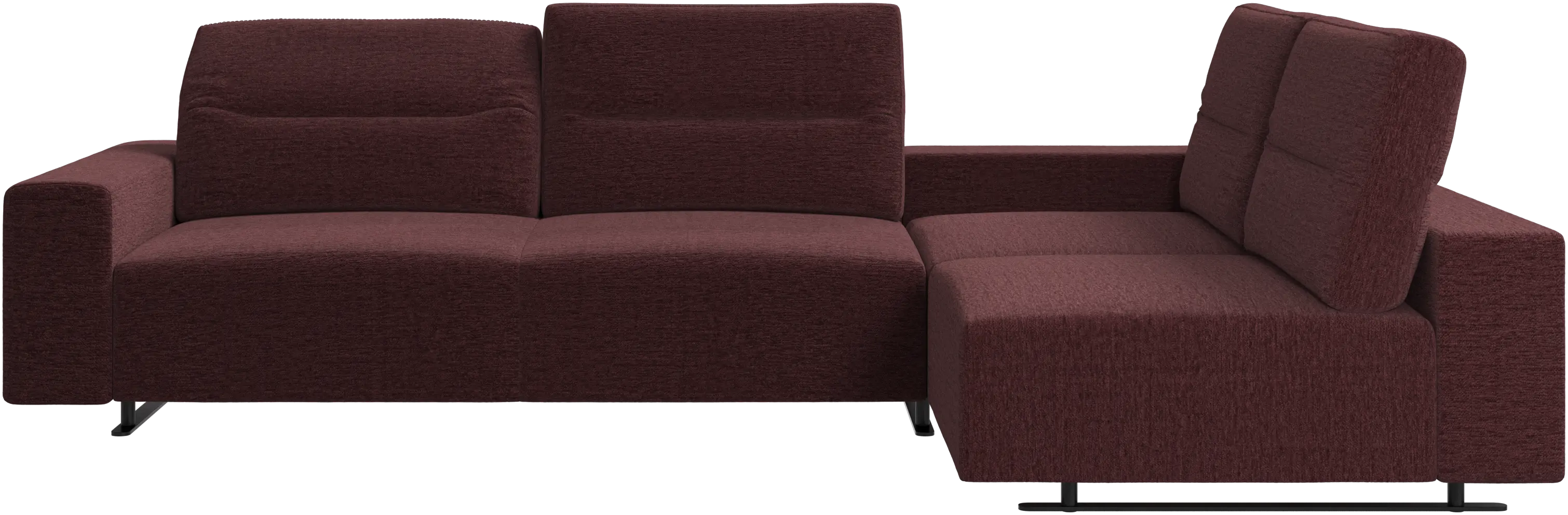 Hampton corner sofa with adjustable back and storage on left side