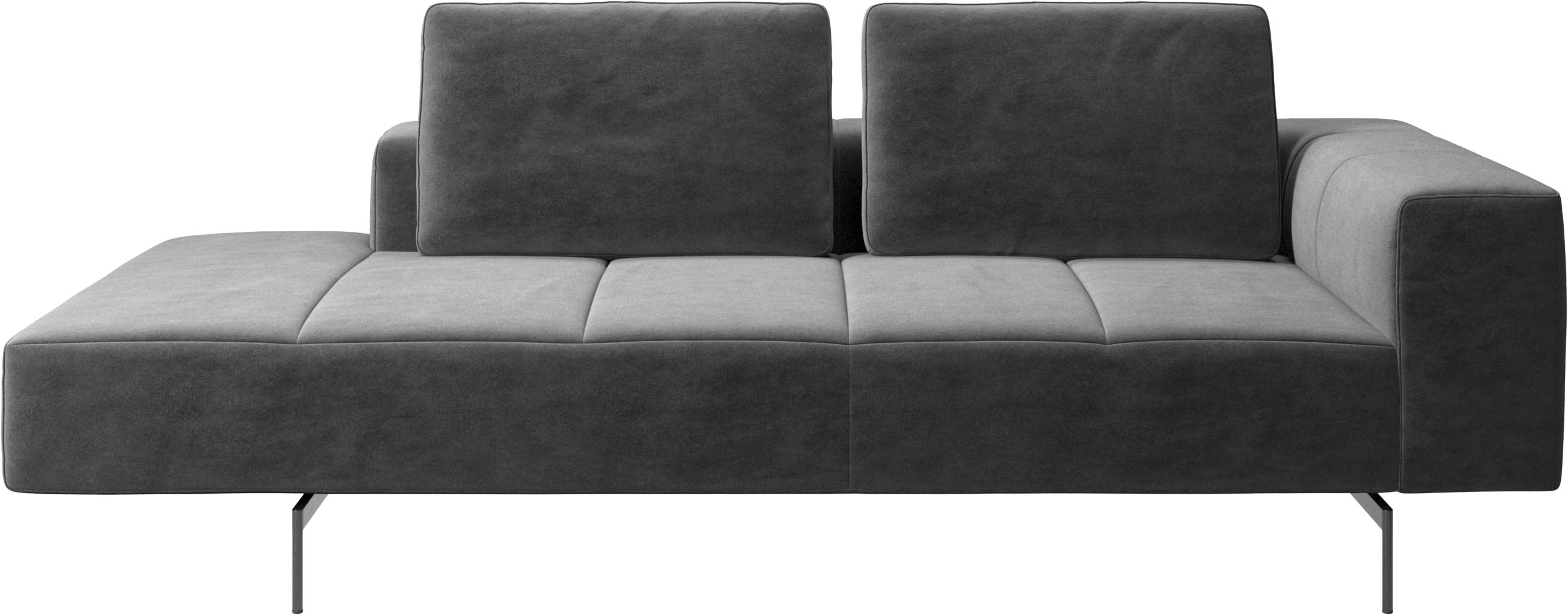 Amsterdam resting module for sofa, armrest right, open end left