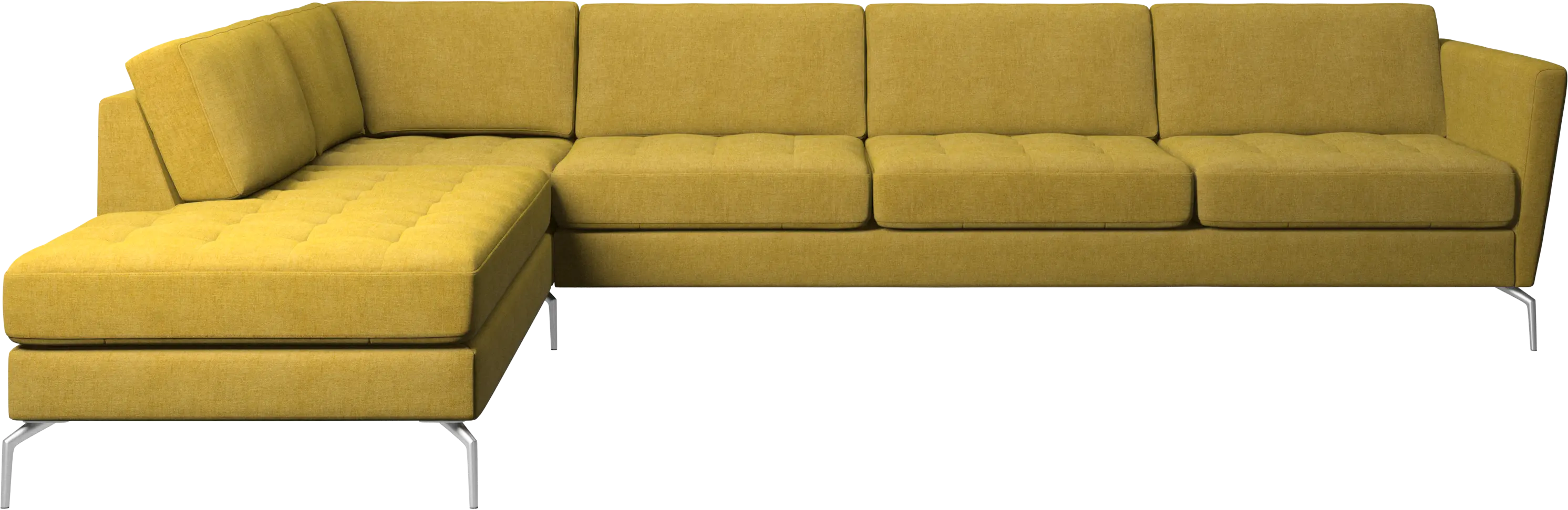 Osaka corner sofa with lounging unit, tufted seat