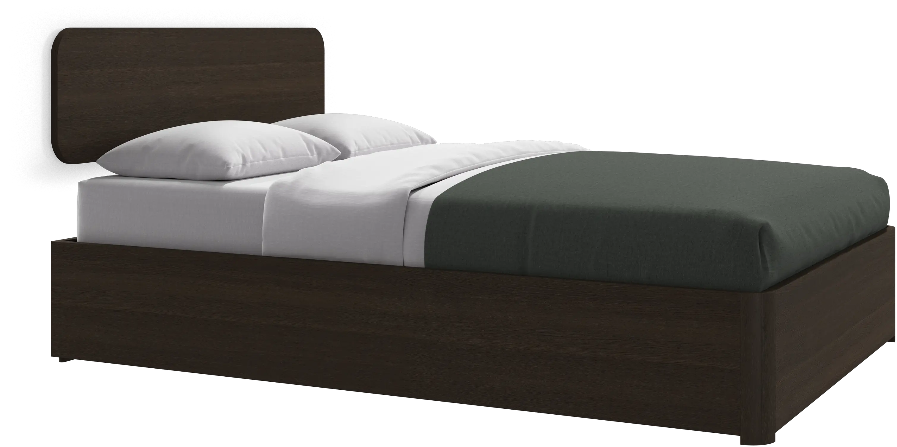 Element bed, wall-mounted headboard, with slats, excl. mattress