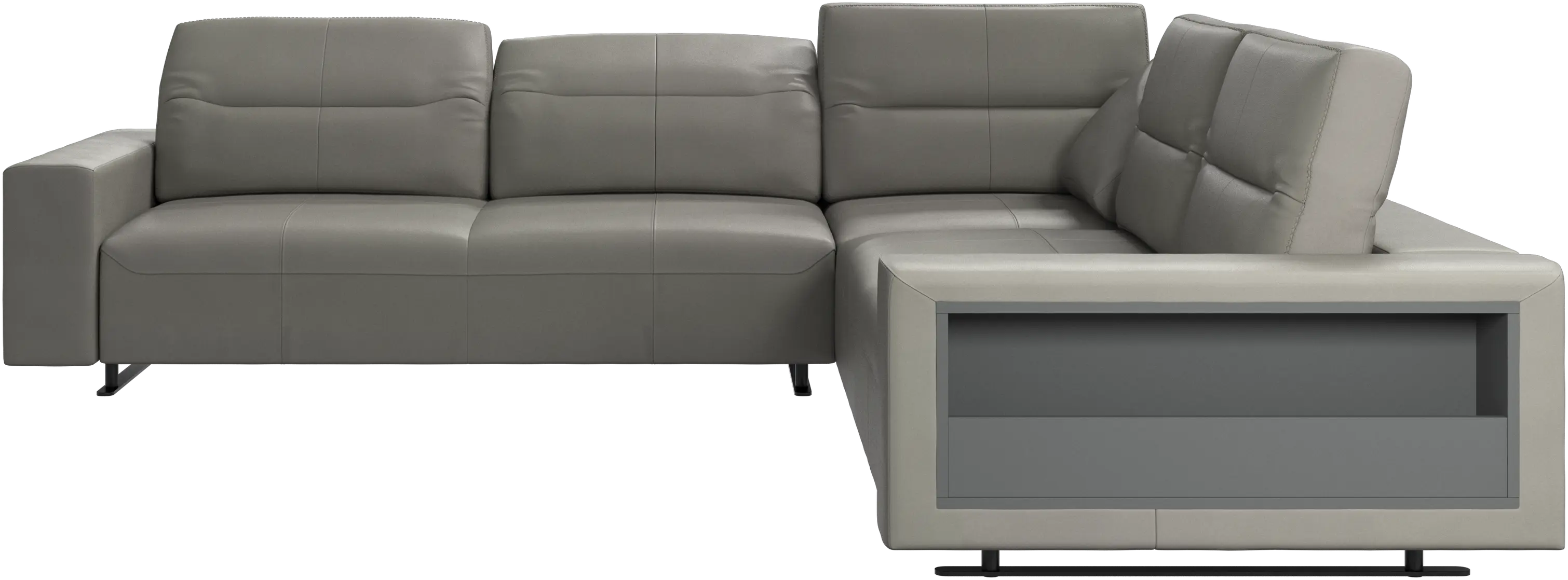 Hampton corner sofa with adjustable back and storage