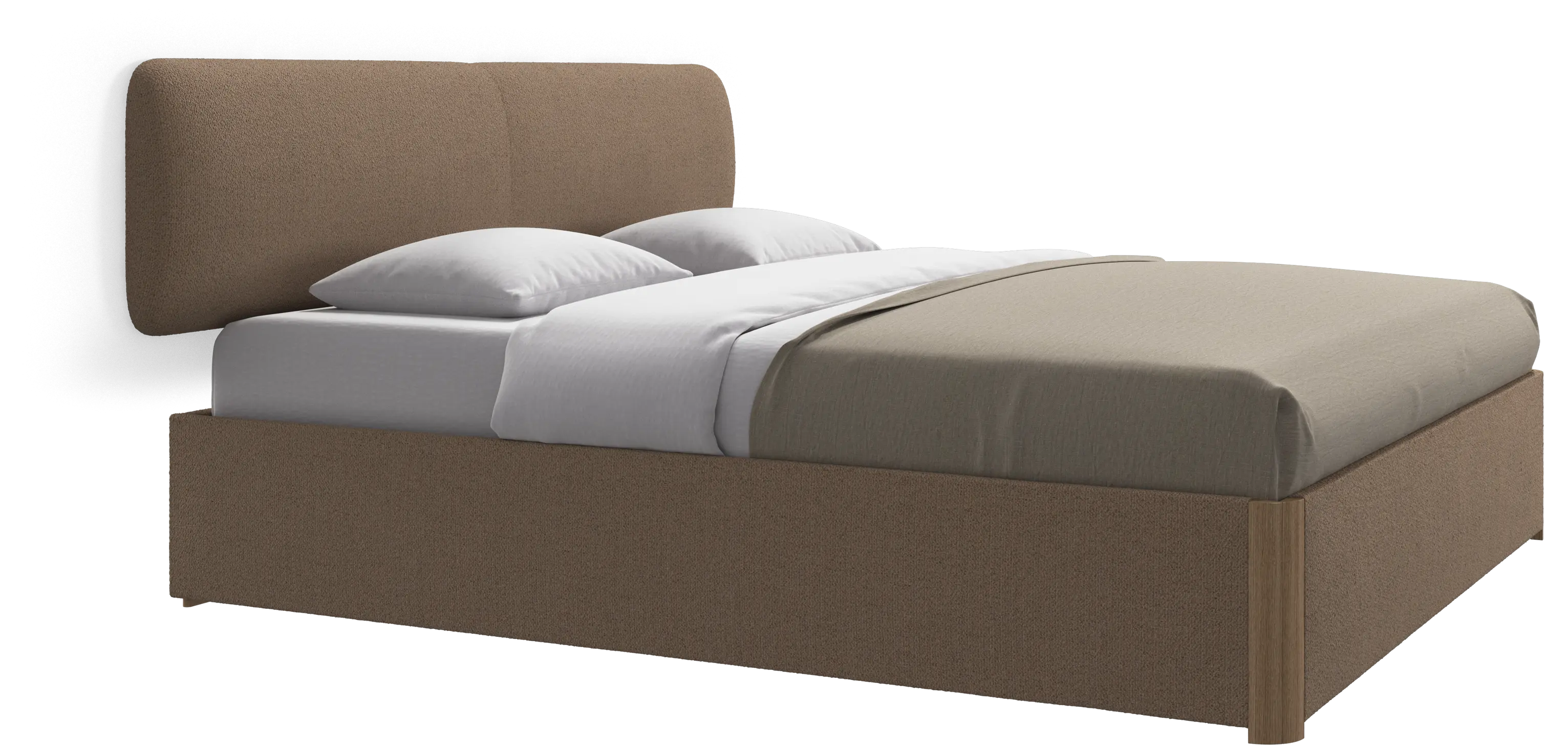 Element bed, wall-mounted headboard, with slats, excl. mattress