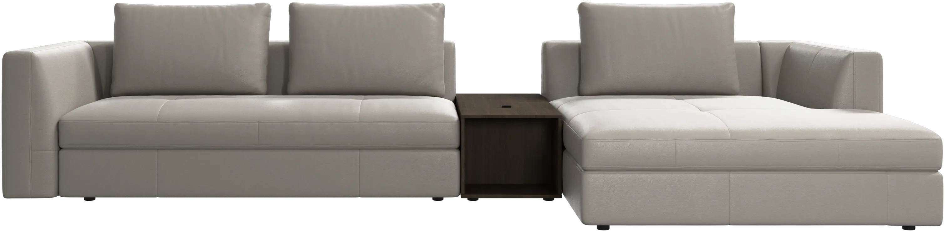 Bergamo chaise longue sofa with storage