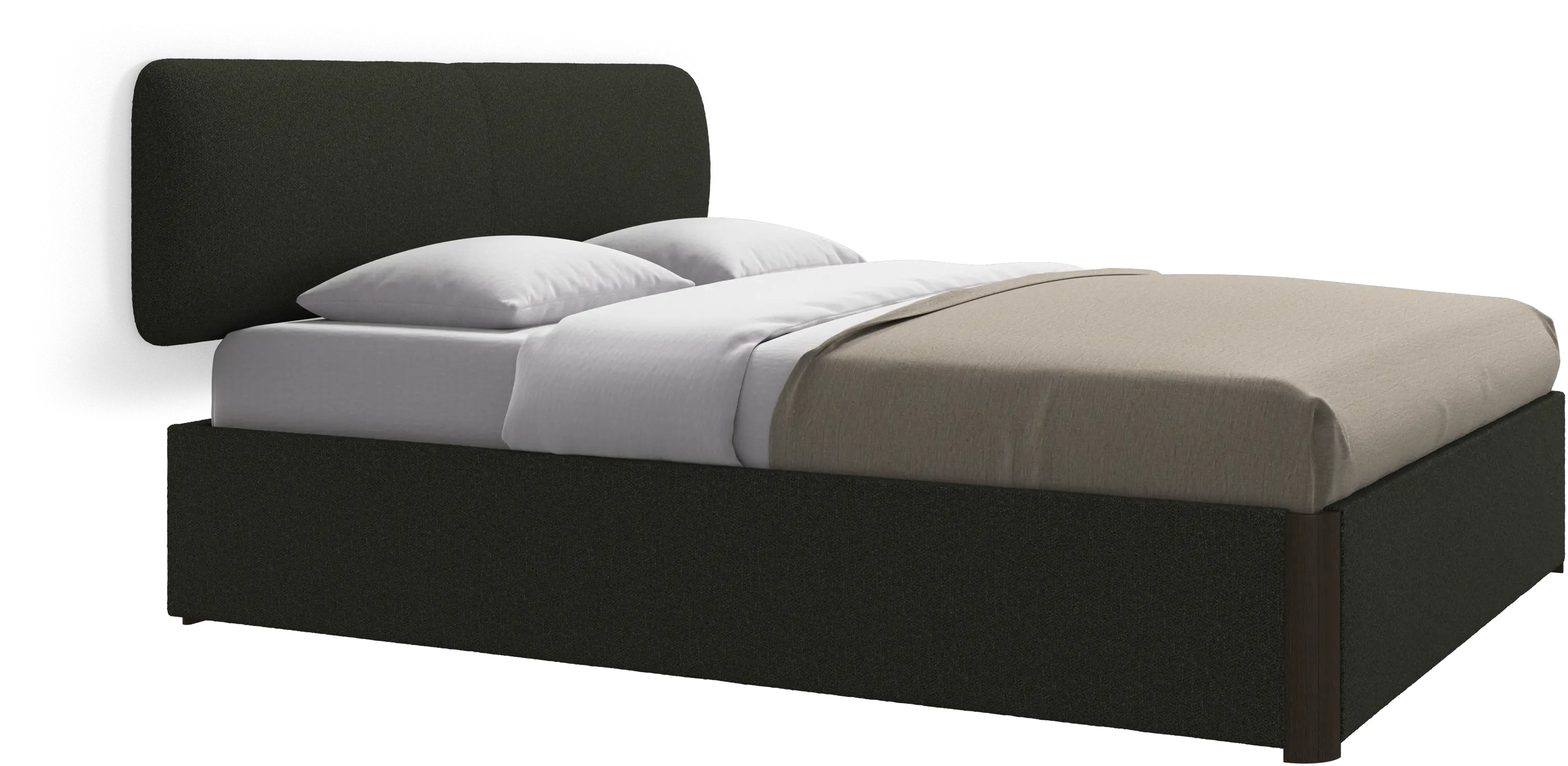Element bed, wall-mounted headboard, with slats, excl. mattress