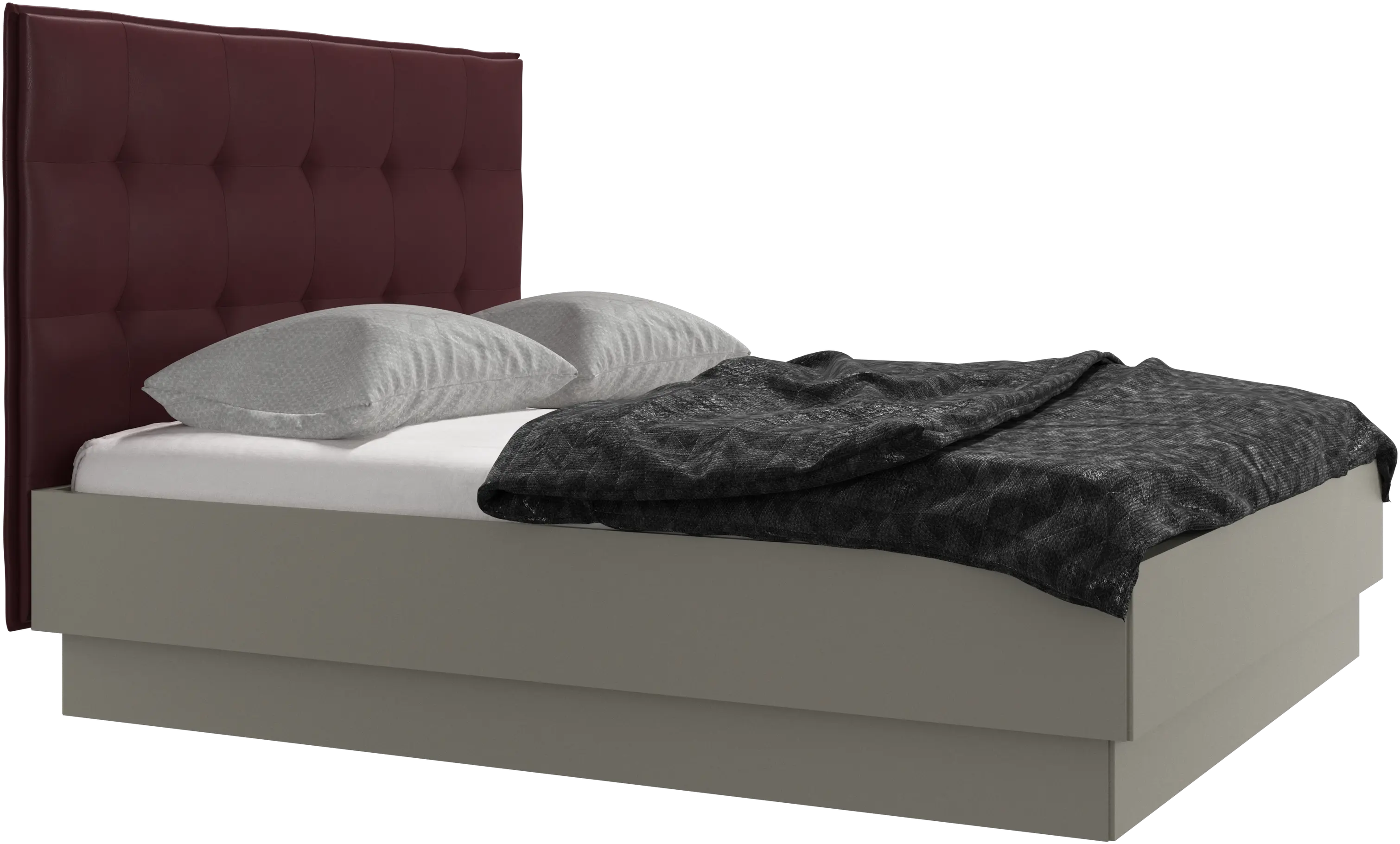 Lugano storage bed with lift-up frame and slats, excl. mattress