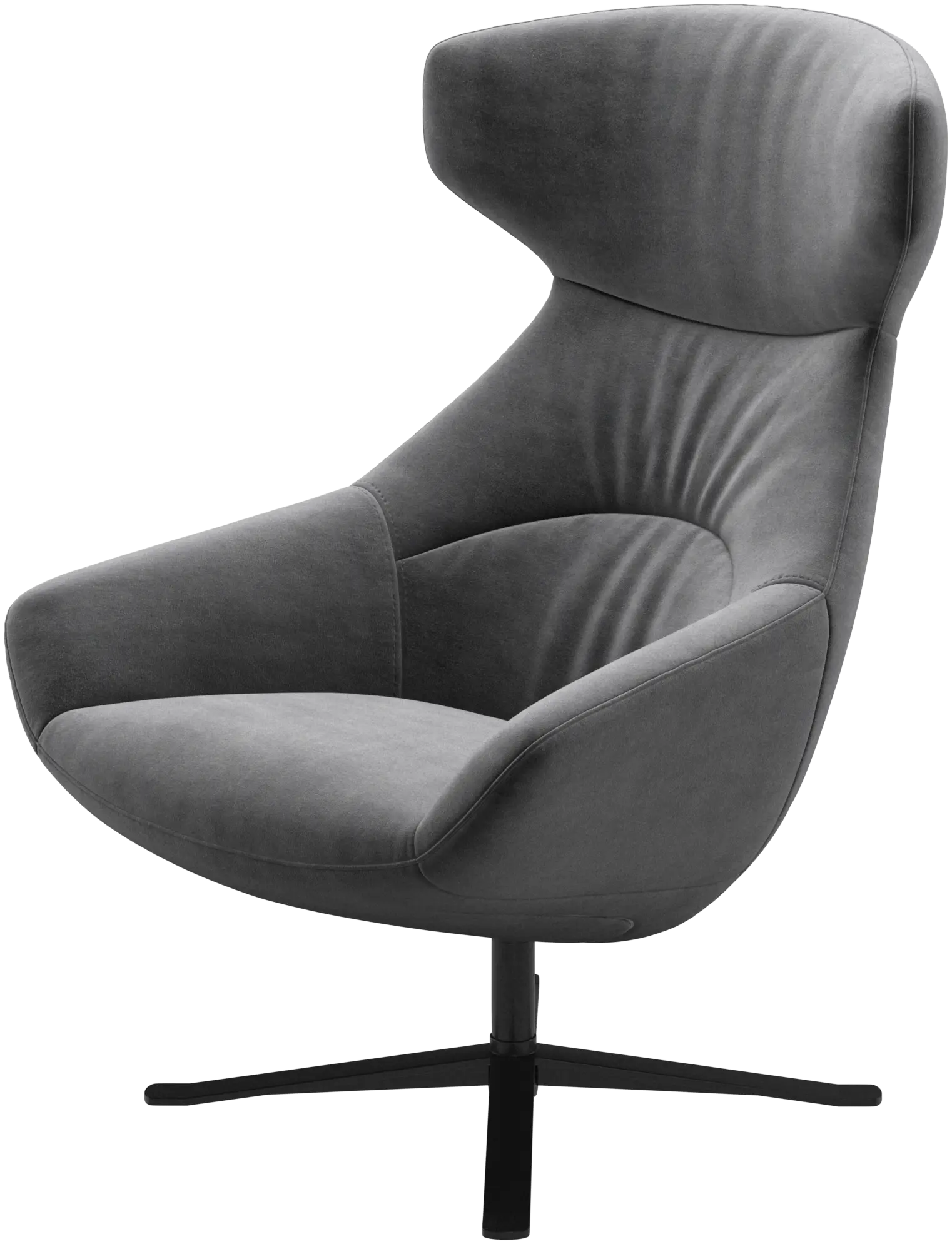 Porto chair with reclining back function and swivel base