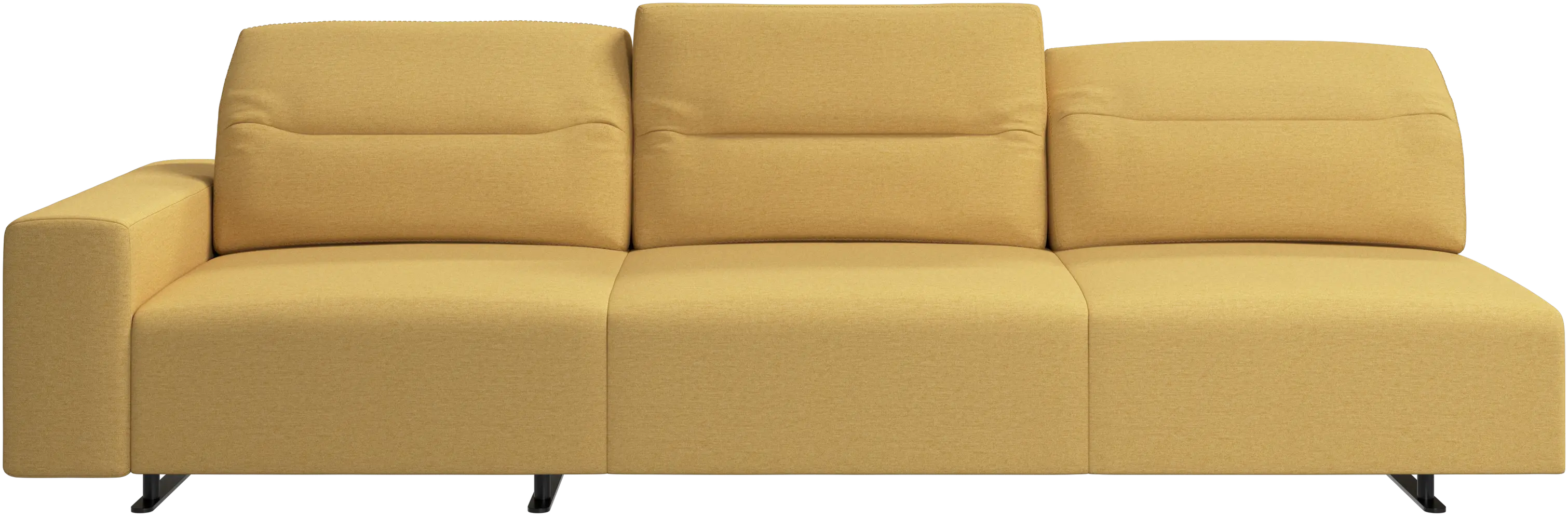 Hampton sofa with adjustable back and storage on the left side