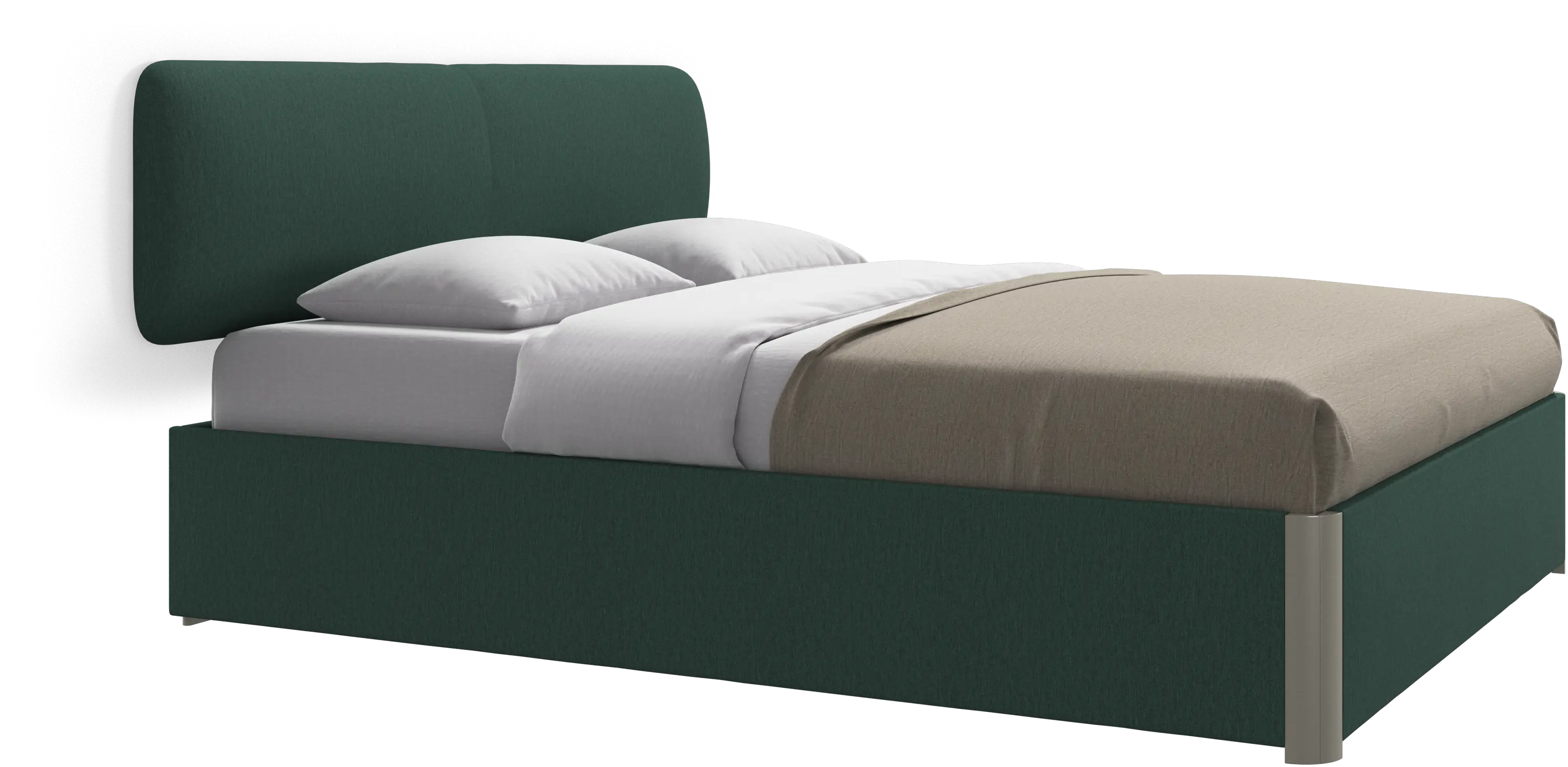 Element bed, wall-mounted headboard, with slats and storage solution, excl. mattress