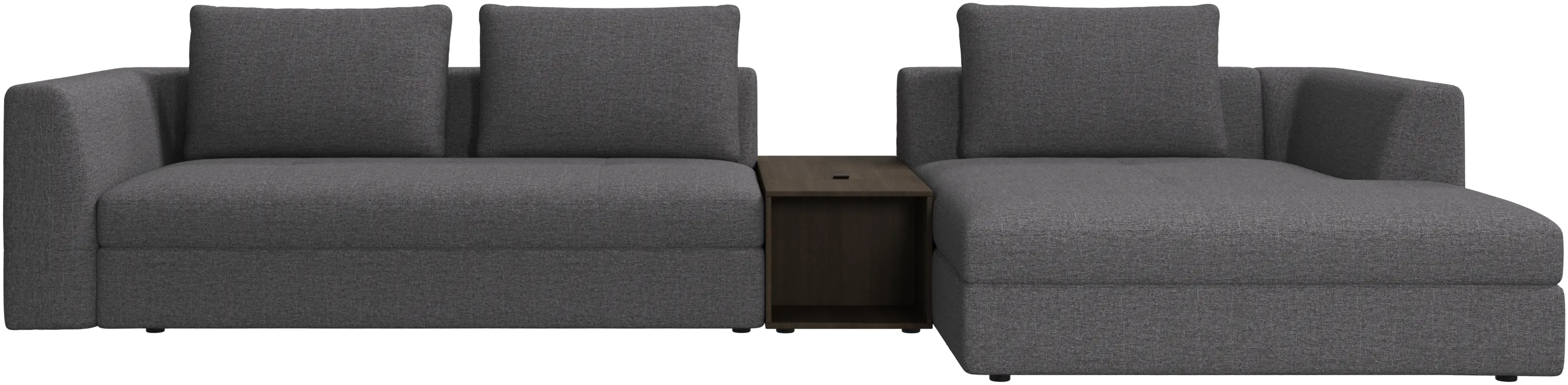 Bergamo chaise longue sofa with storage