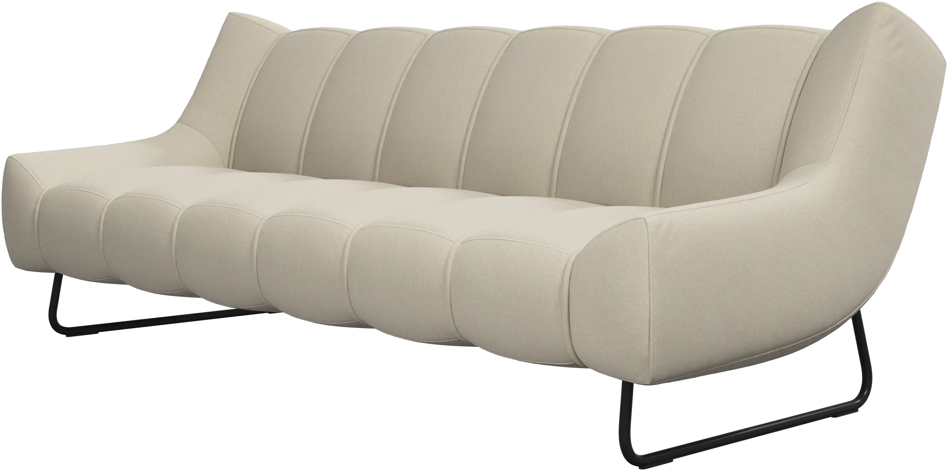 Canapé 3 places Nawabari, pied haut