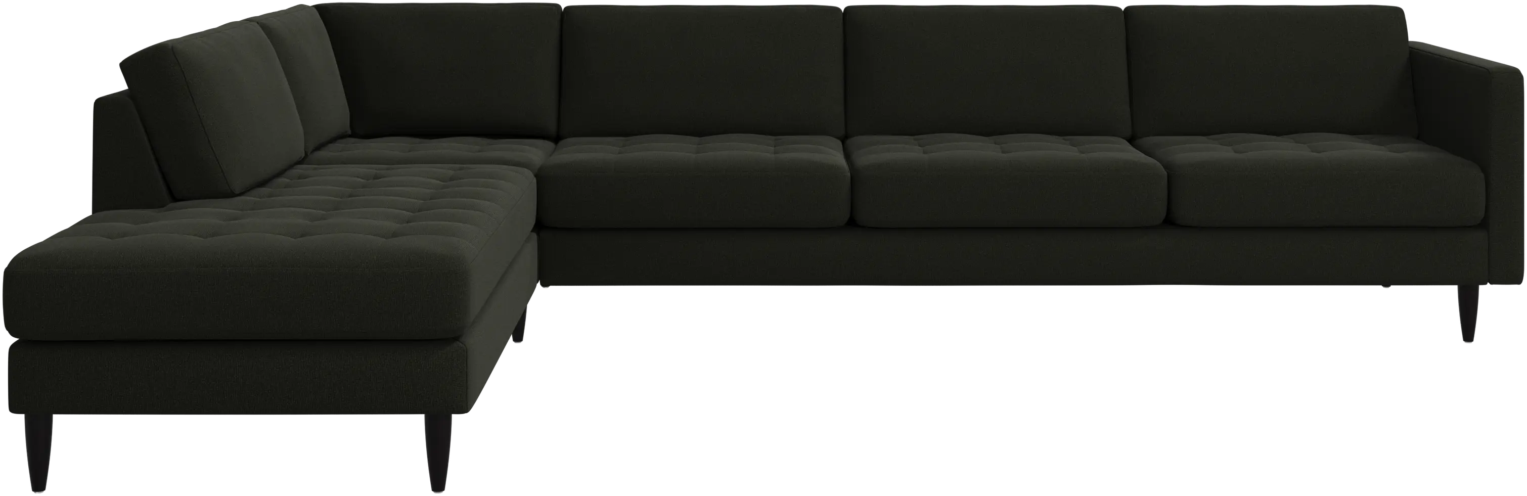 Osaka corner sofa with lounging unit, tufted seat