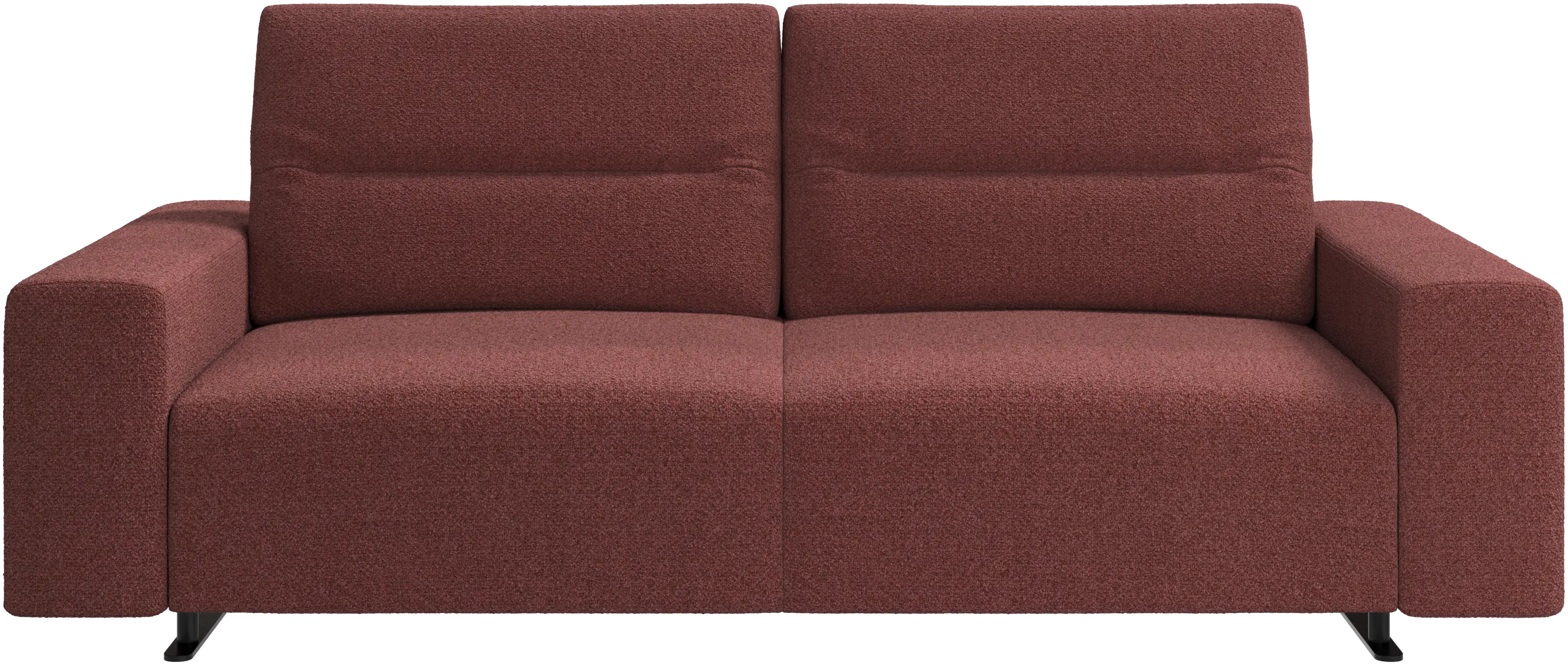 Sofá Hampton con respaldo ajustable y almacenamiento en lado derecho