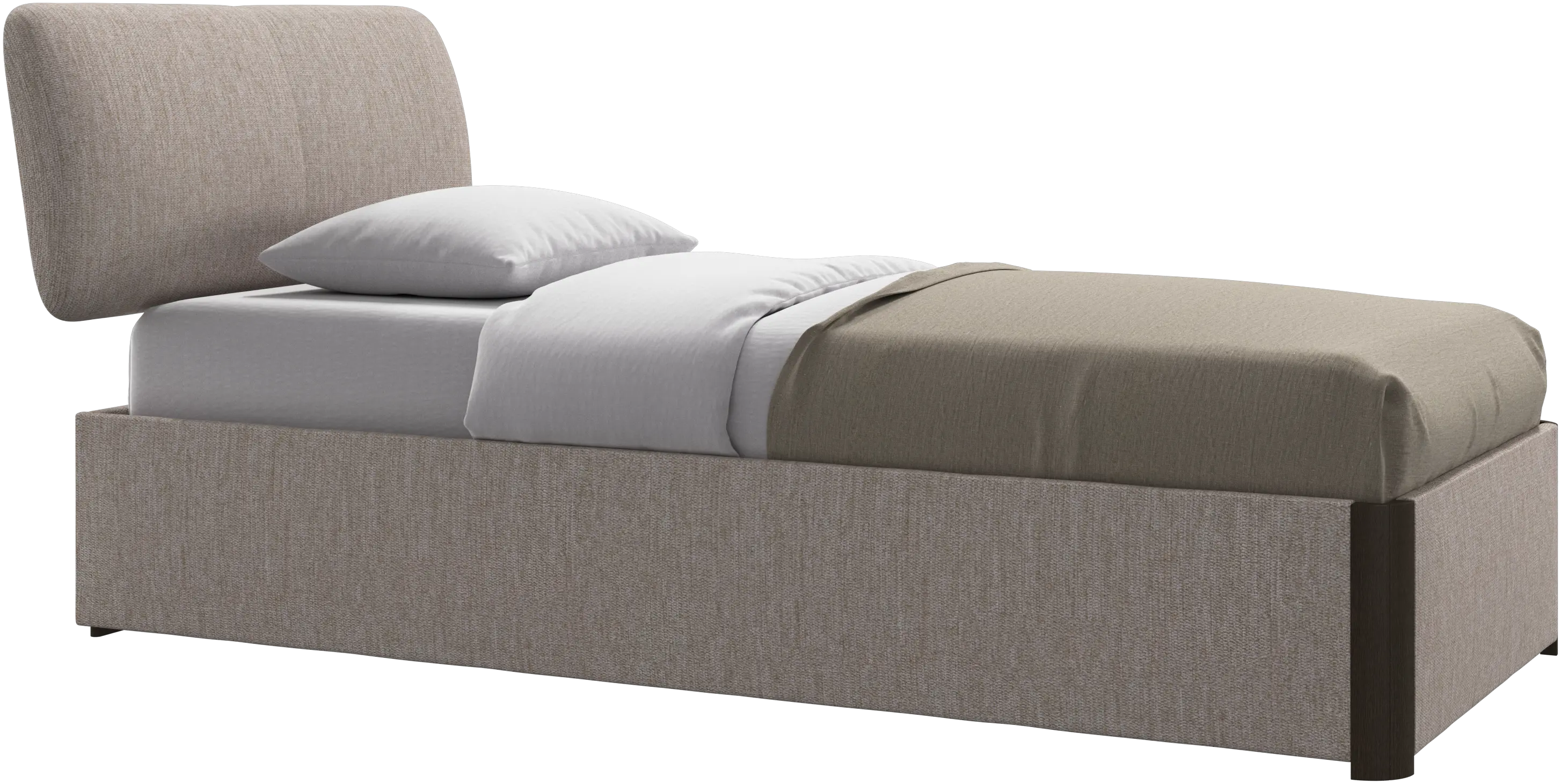 Element bed, bed-mounted headboard, with slats and storage solution, excl. mattress