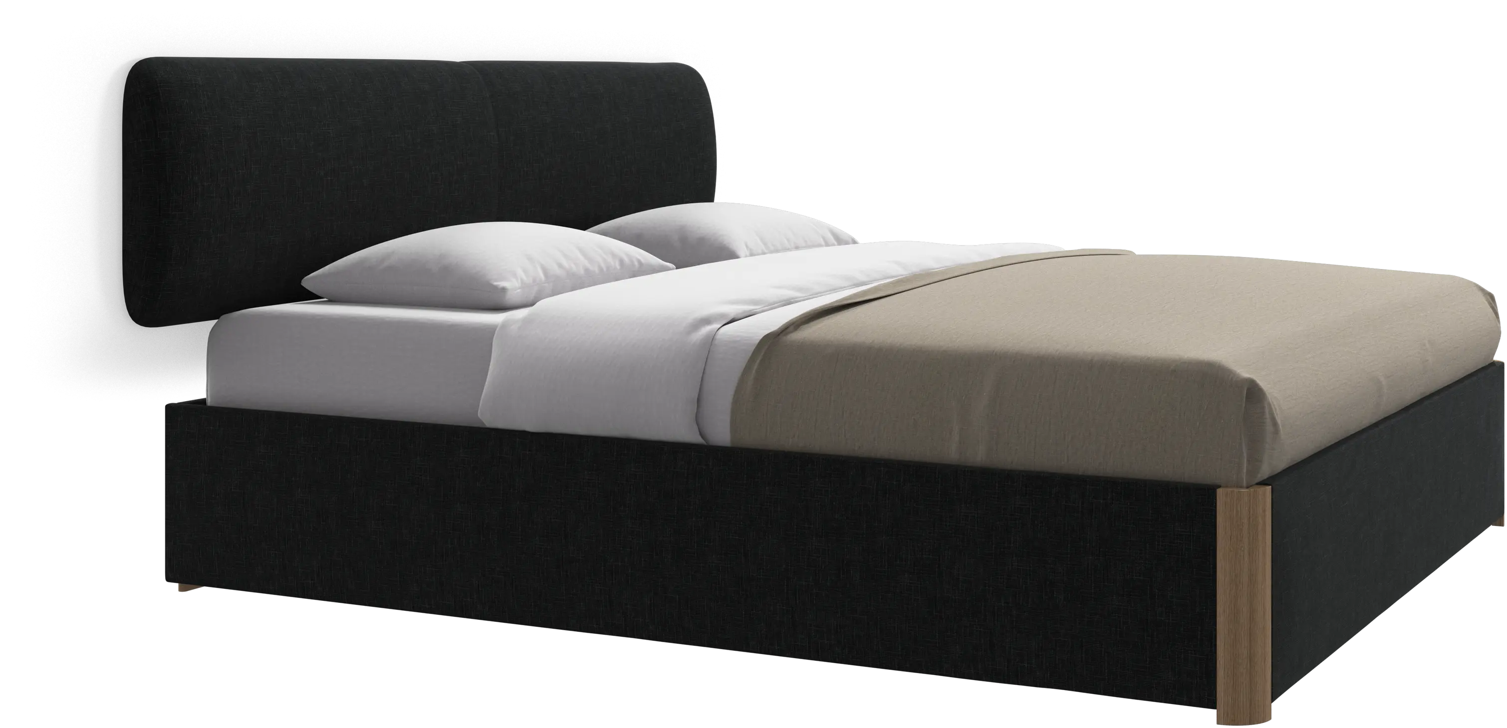 Element bed, wall-mounted headboard, with slats, excl. mattress