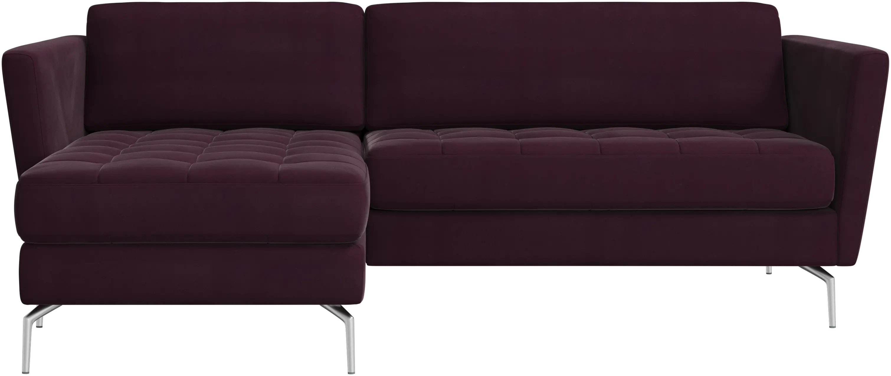 Osaka sofa with resting unit, tufted seat