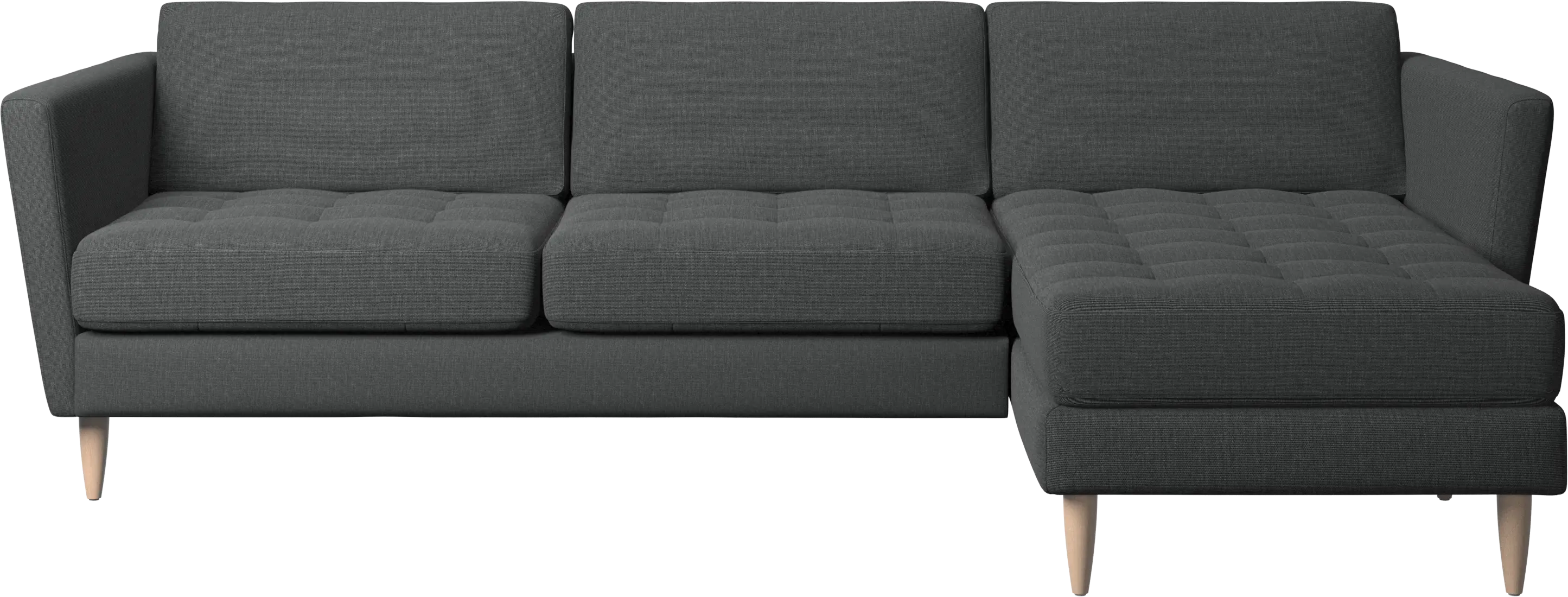 Osaka sofa with resting unit, tufted seat