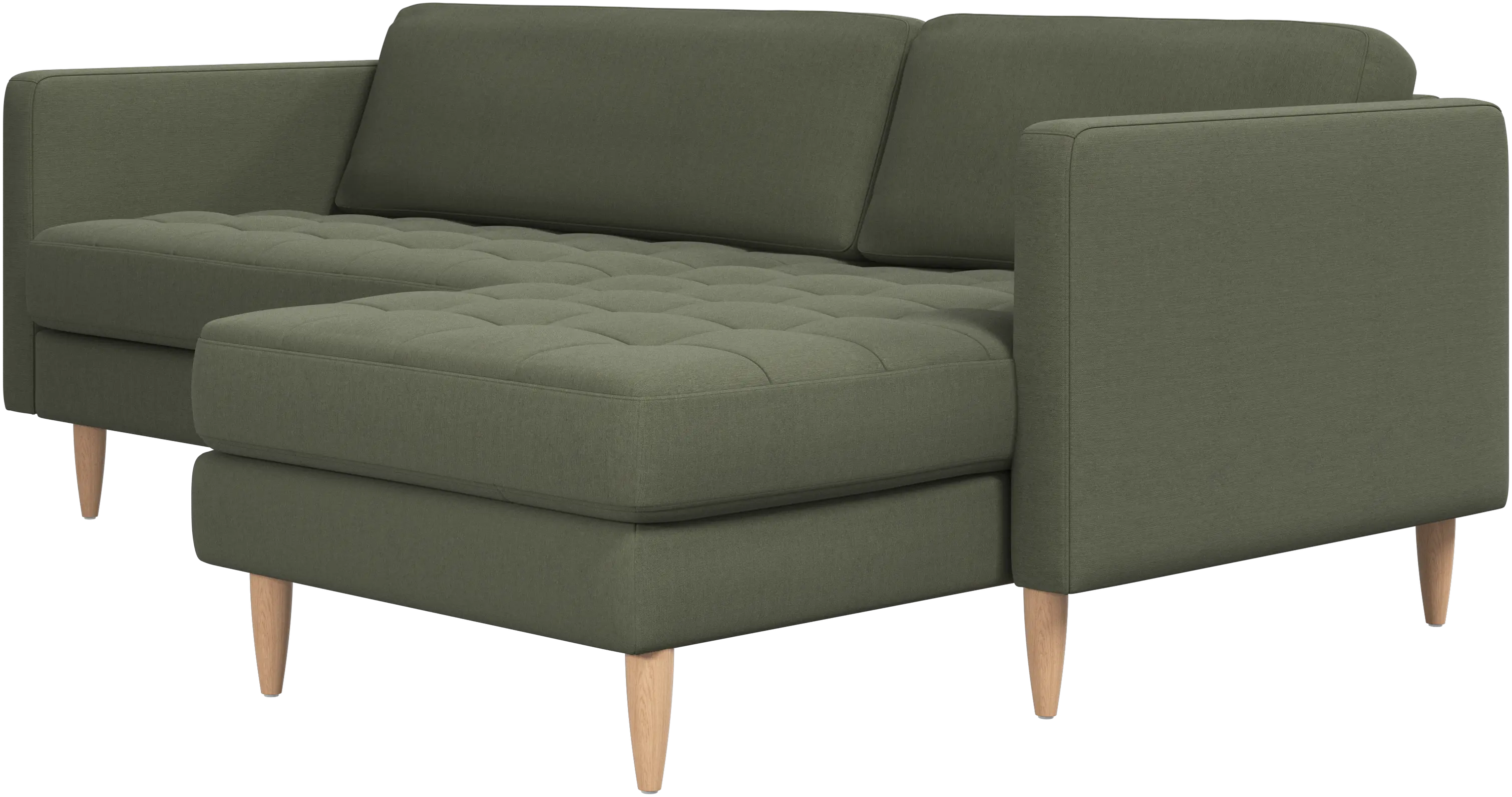 Osaka sofa with resting unit, tufted seat