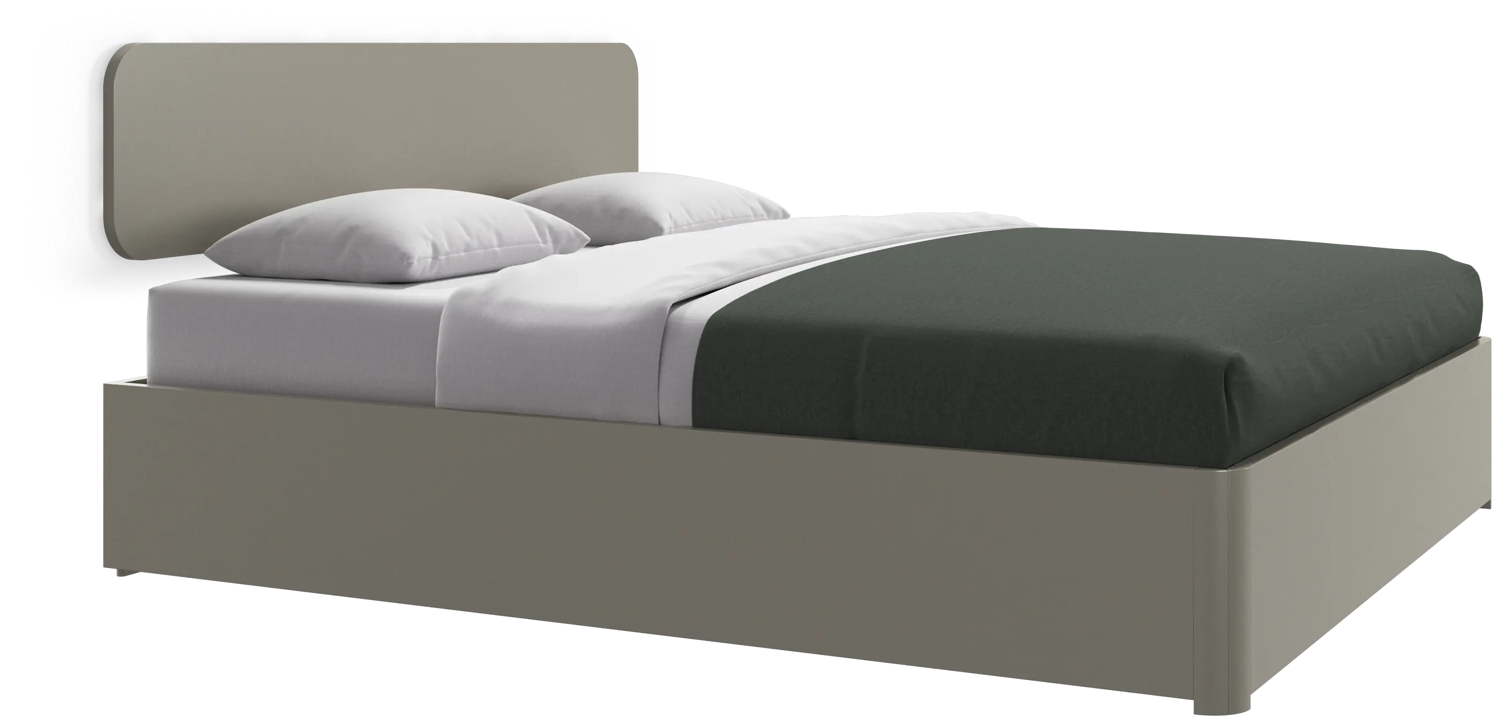 Element bed, wall-mounted headboard, with slats, excl. mattress