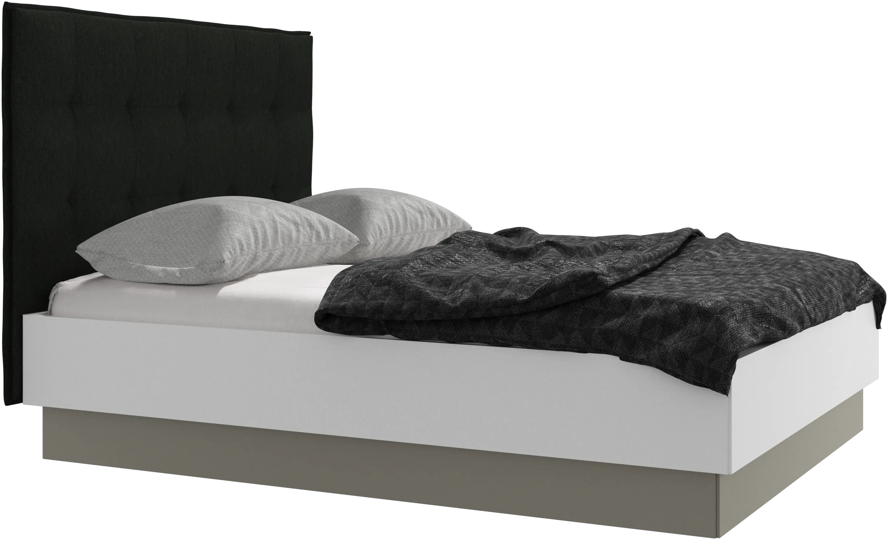 Lugano storage bed with lift-up frame and slats, excl. mattress