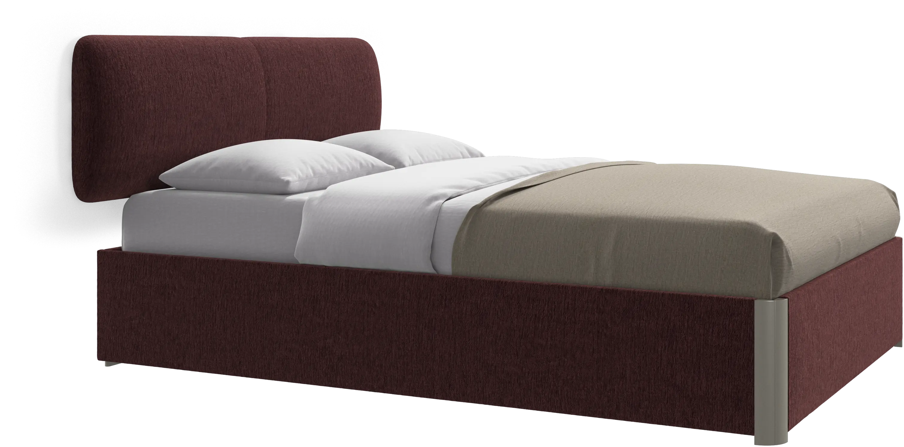 Element bed, wall-mounted headboard, with slats and storage solution, excl. mattress