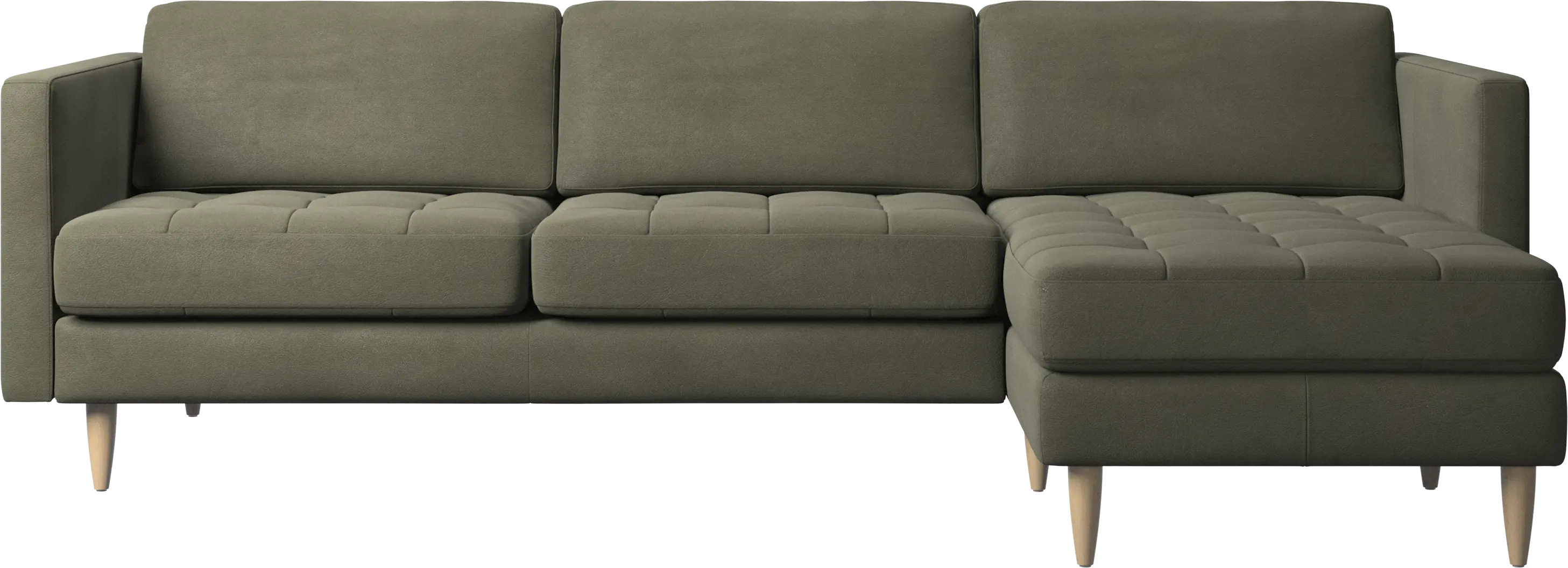 Sofá Osaka con módulo chaise-longue, asiento capitoné