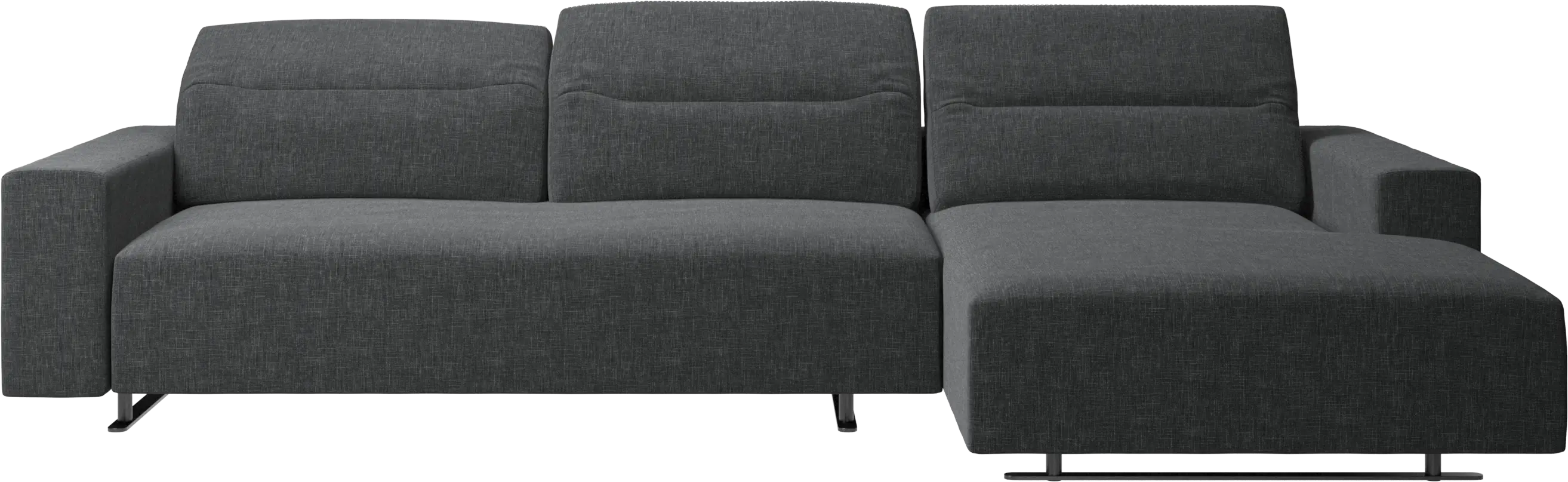 Hampton sofa with adjustable back, resting unit and storage both sides