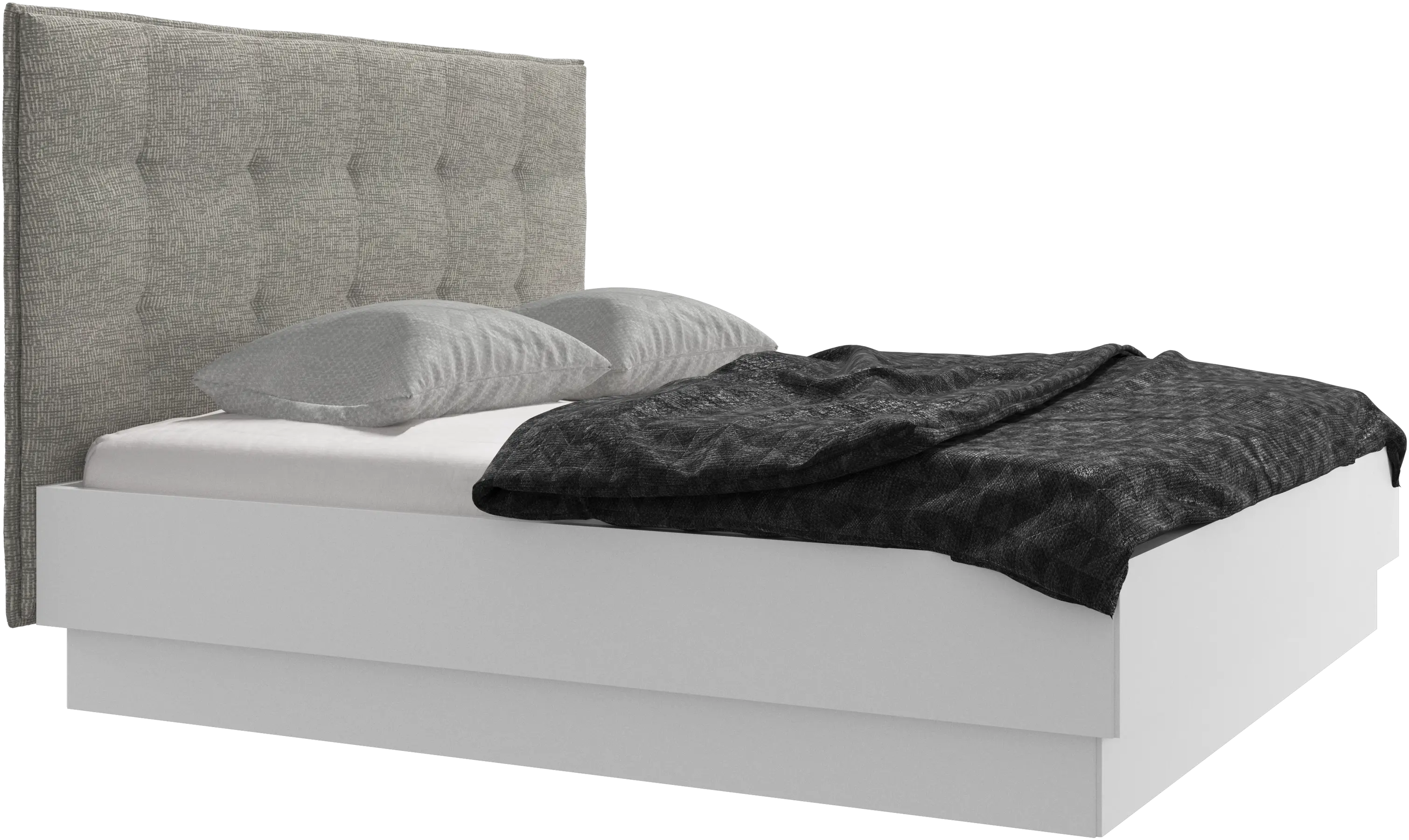 Lugano storage bed with lift-up frame and slats, excl. mattress