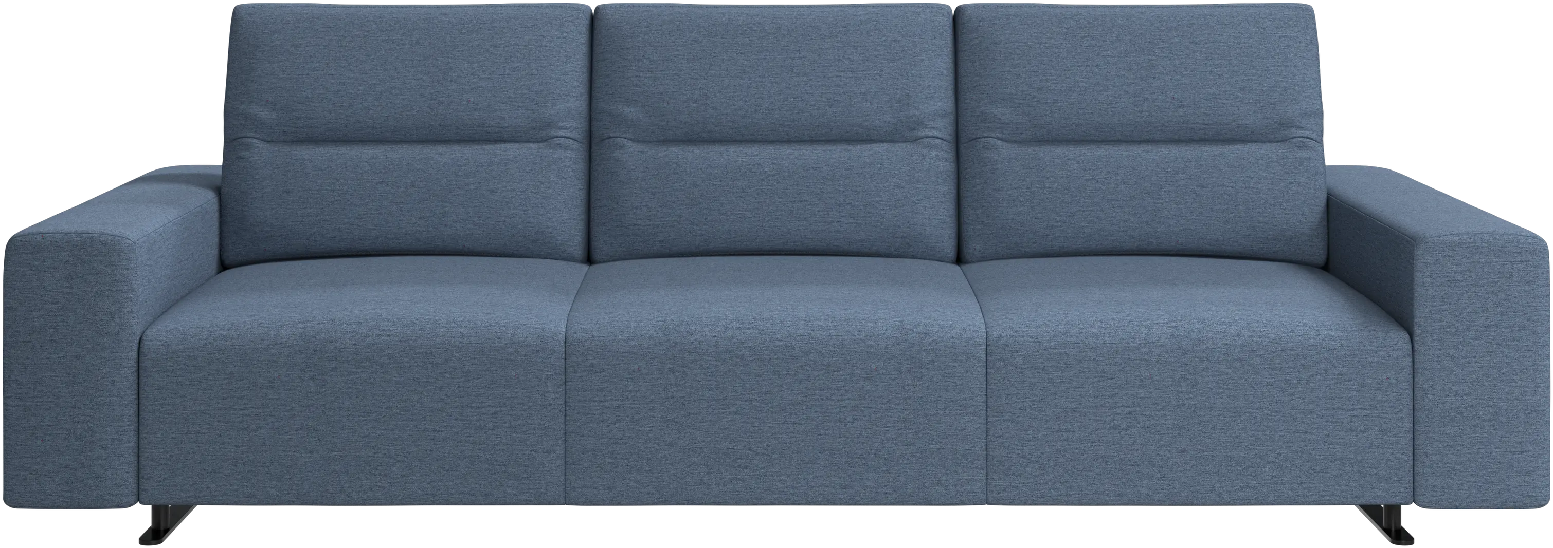 Hampton sofa with adjustable back and storage on the right side