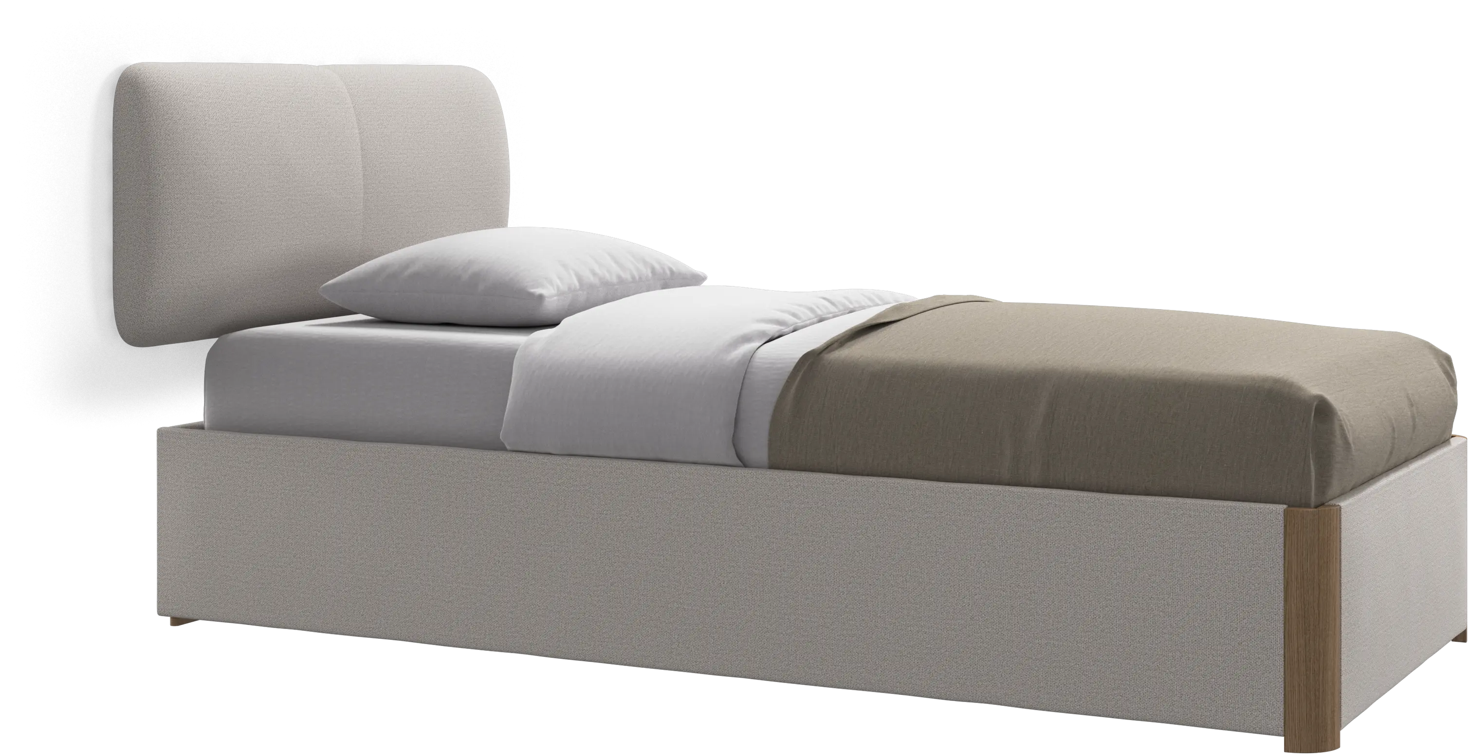 Element bed, wall-mounted headboard, with slats, excl. mattress