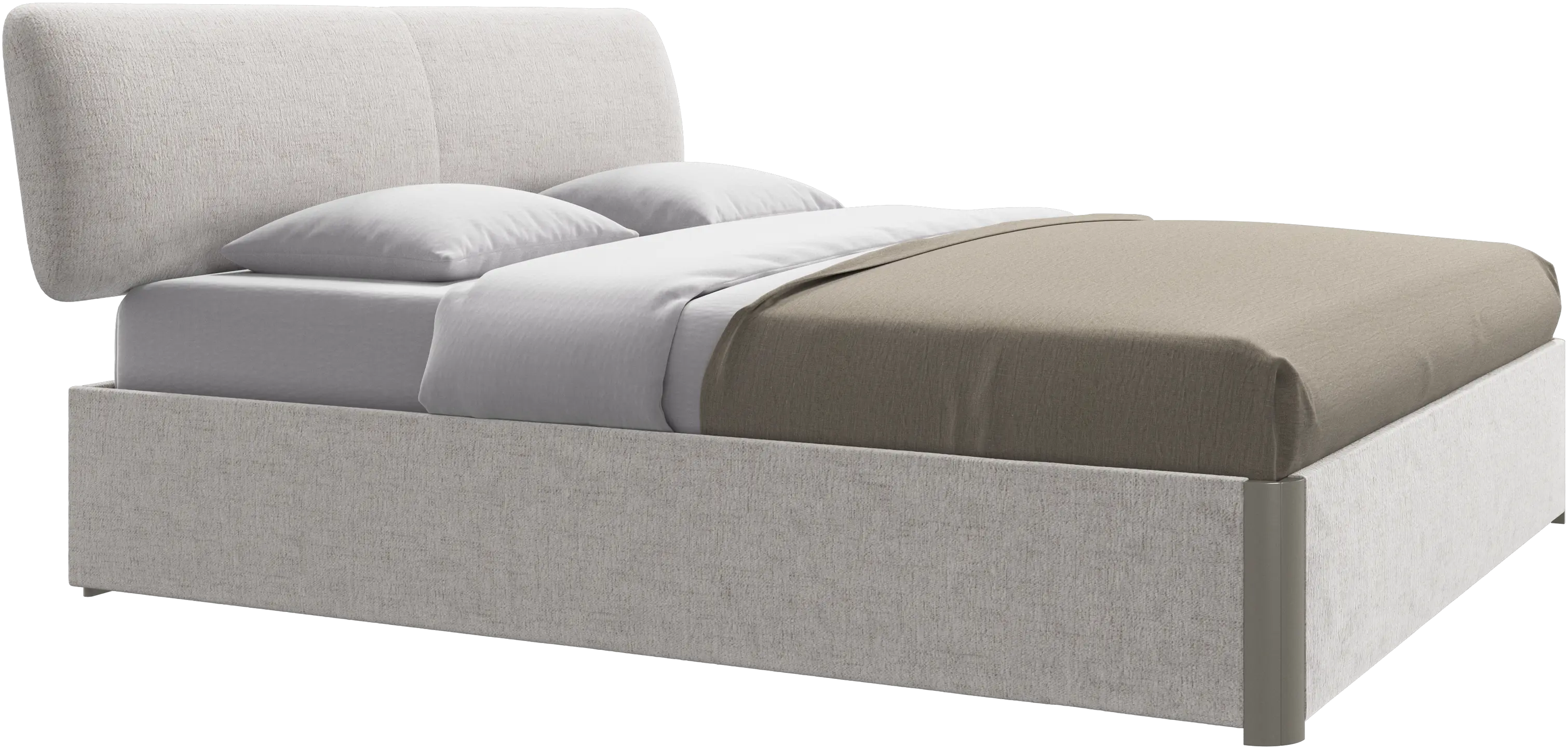 Element bed, bed-mounted headboard, with slats and storage solution, excl. mattress