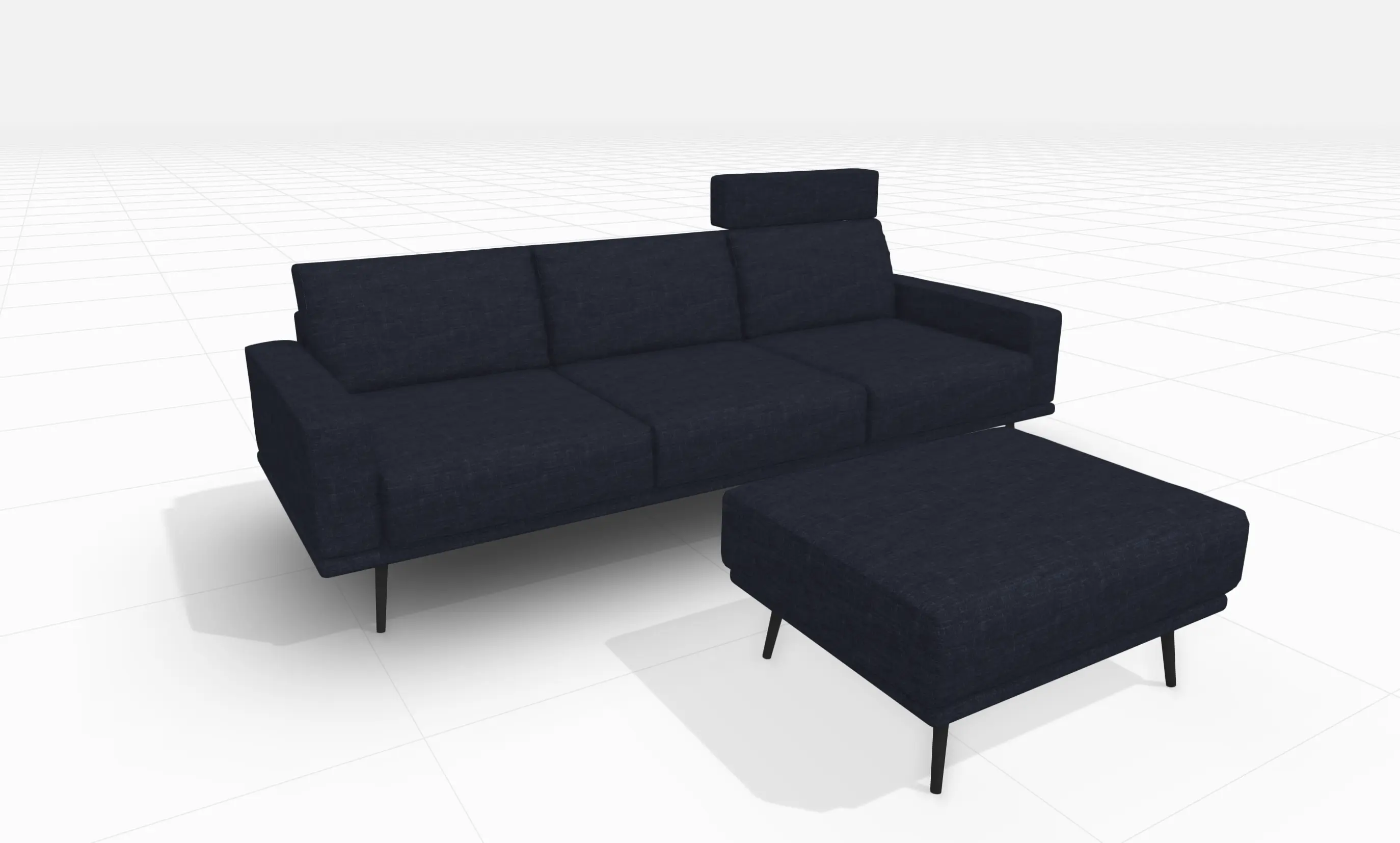 Sofas Carlton sofa with headrest and ottoman