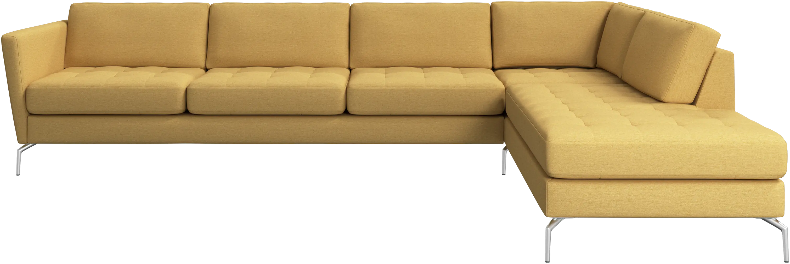 Osaka corner sofa with lounging unit, tufted seat