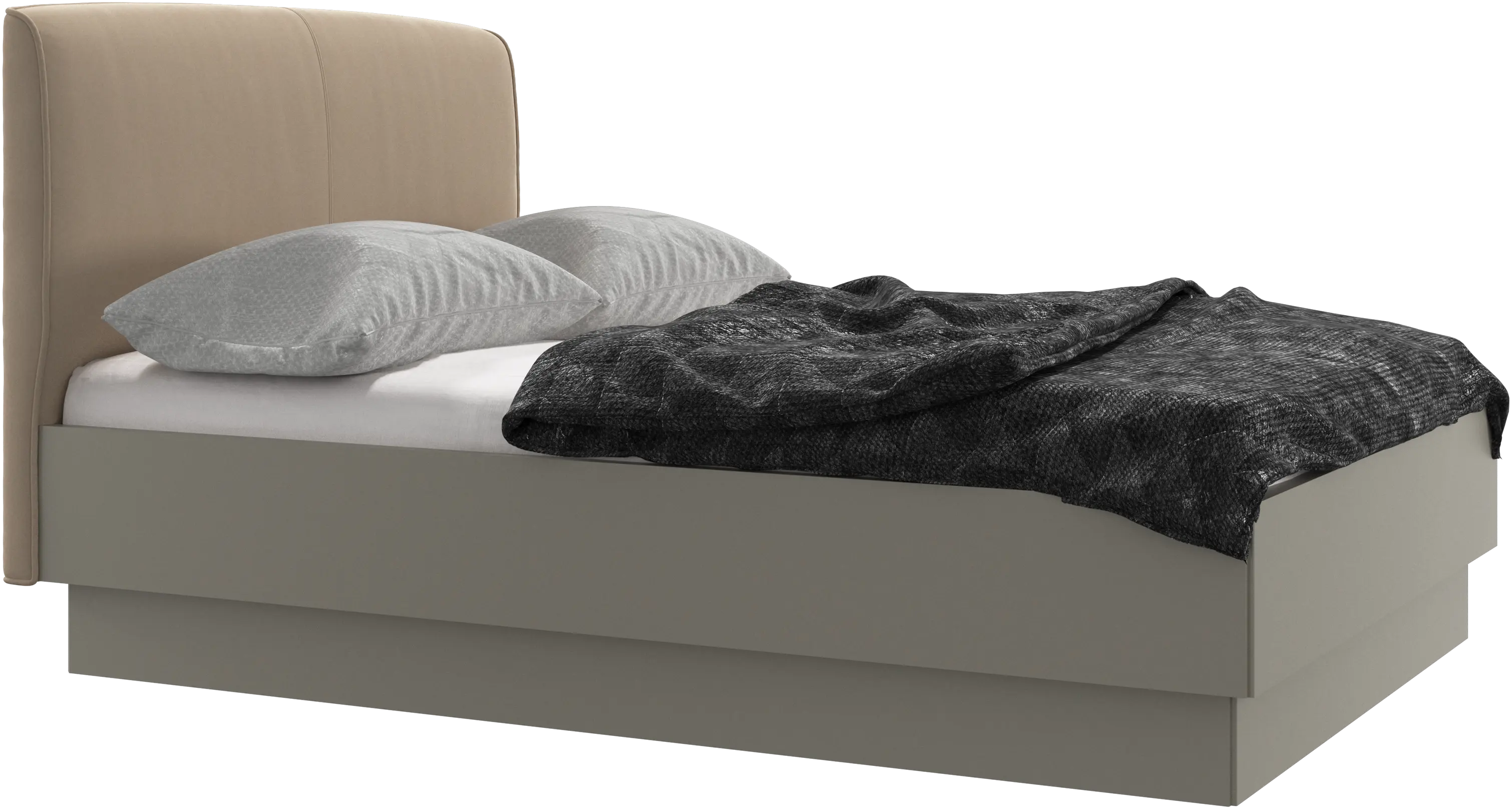Houston, upholstered bed with storage