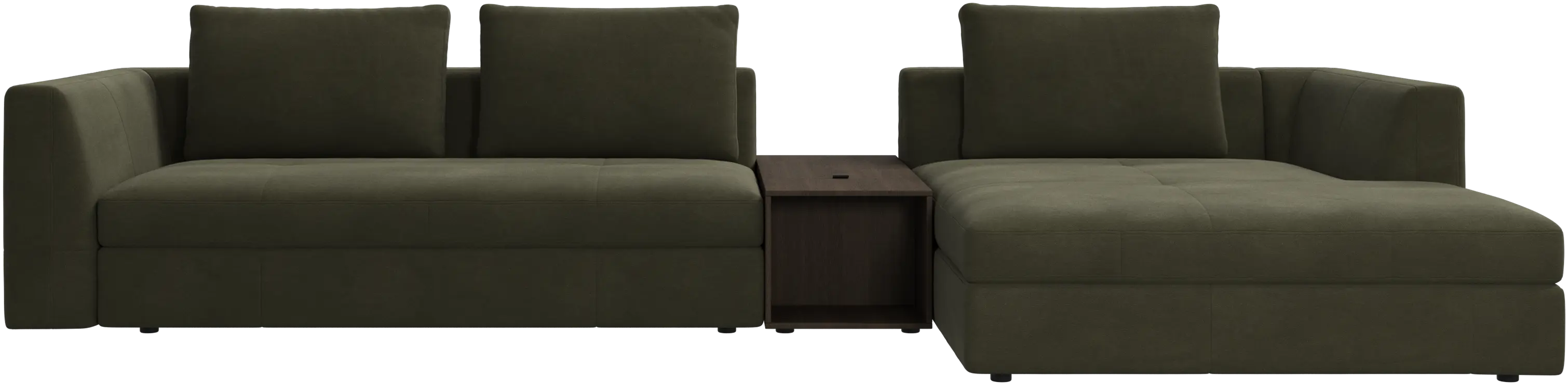 Bergamo chaise longue sofa with storage