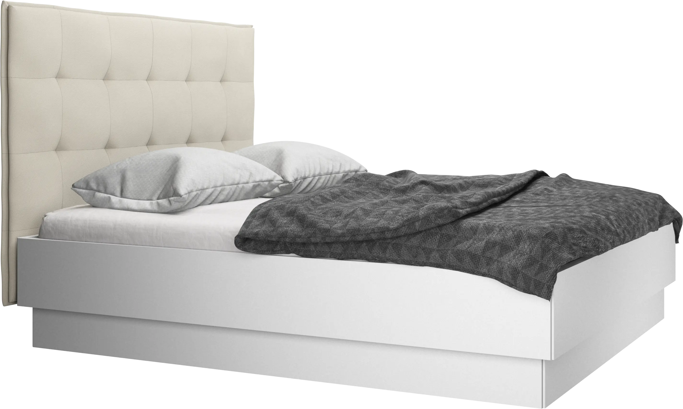 Lugano storage bed with lift-up frame and slats, excl. mattress