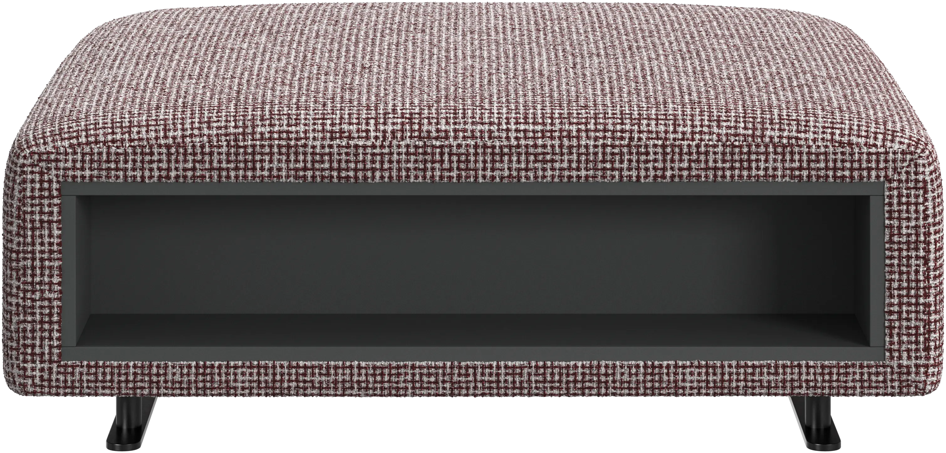 Hampton footstool with storage left and right sides