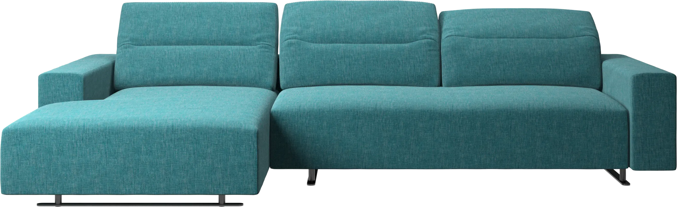 Hampton-zitbank met verstelbare rugleuning, relaxunit en opbergruimte links
